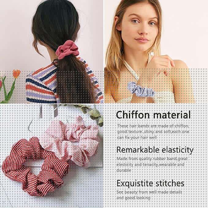 Scrunchies Chiffon Elastic Hair Ties/Bands/Bandana for Women 9