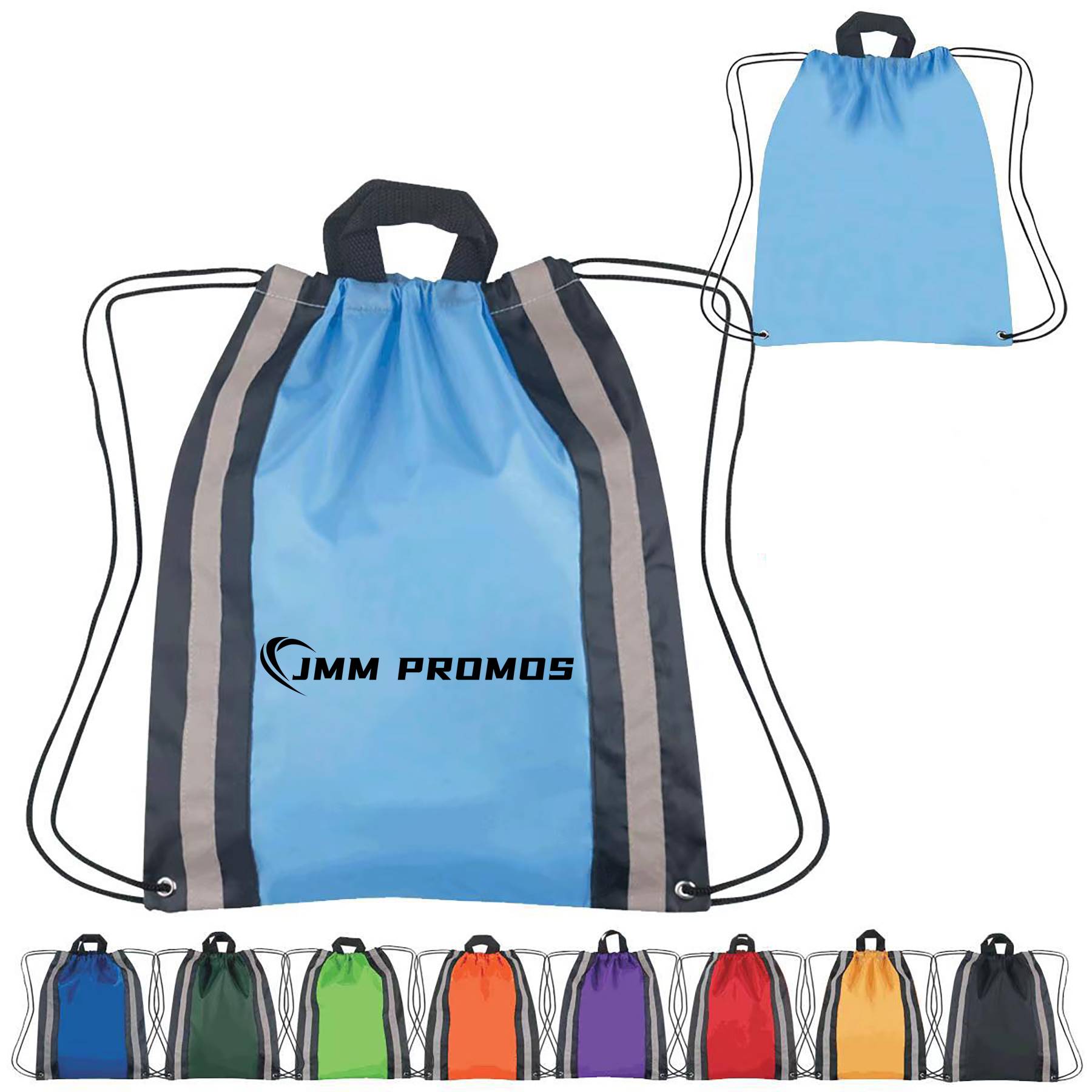 Reflective Sports Drawstring Backpack 3