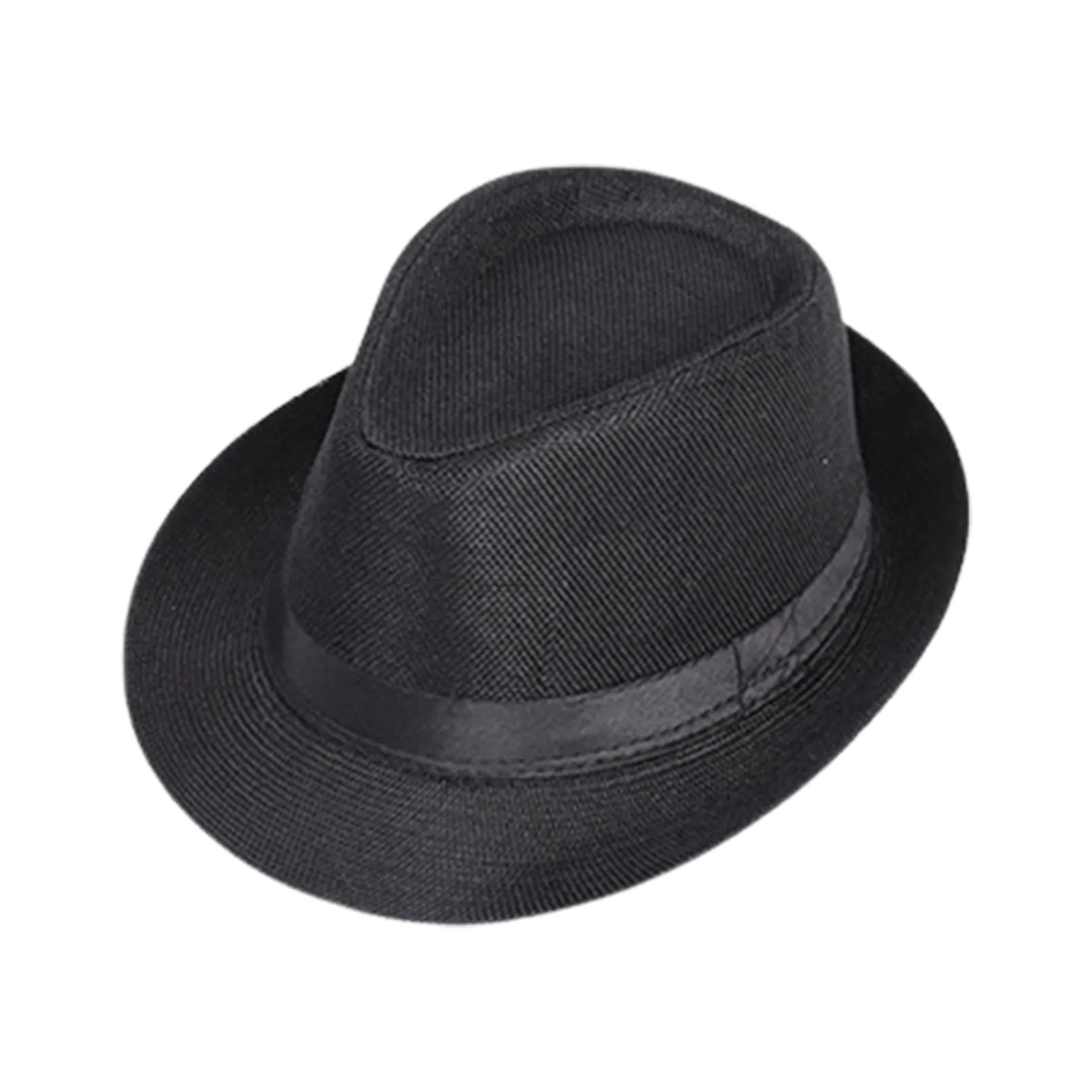 Solid Color Linen Rolled Brim Sun Hat 2