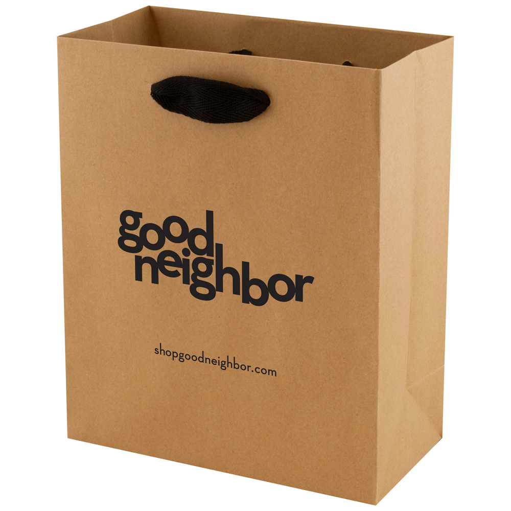 Ribbon Handle Natural Kraft Eurotote