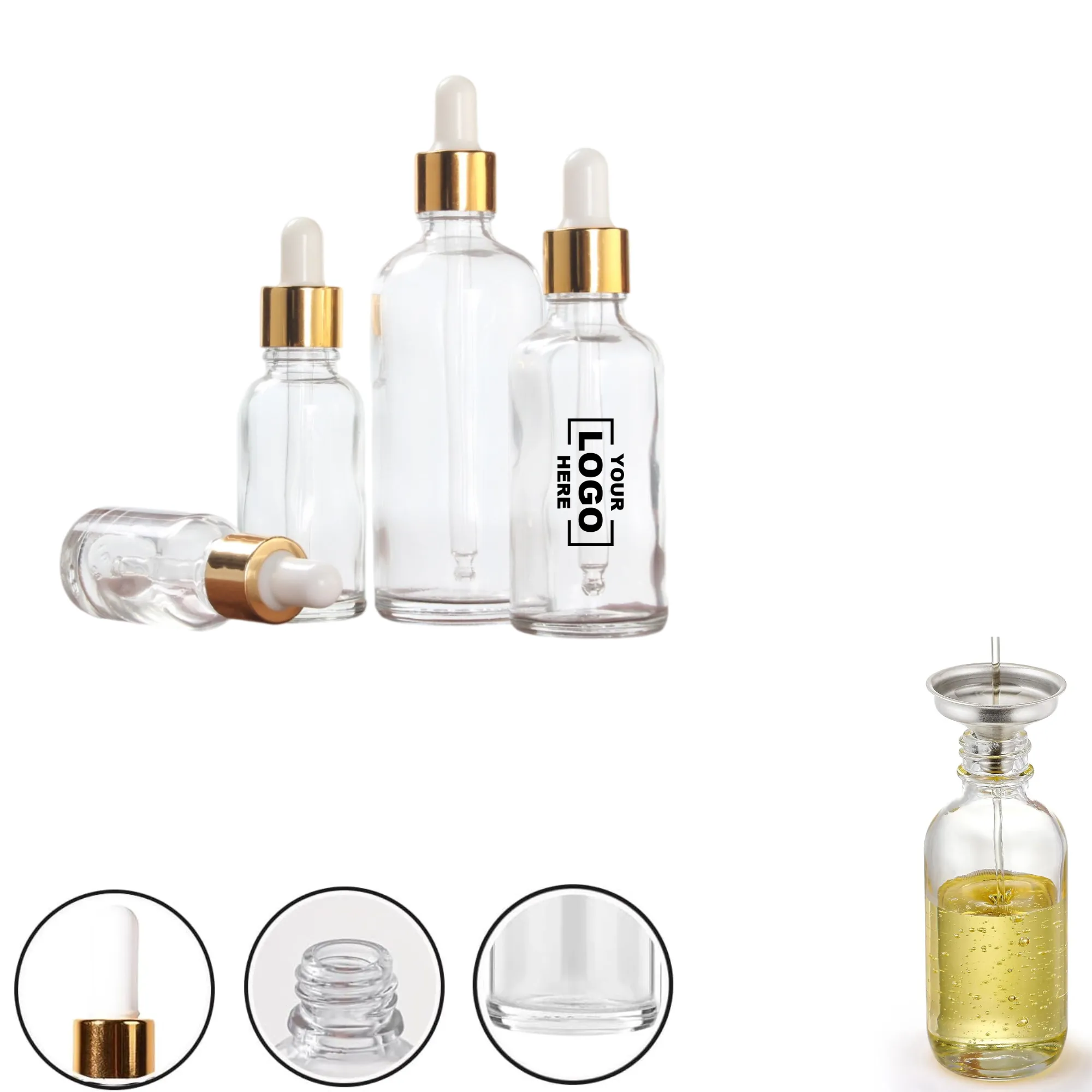 Dropper Essential Oil Glass Dispensing Bottle