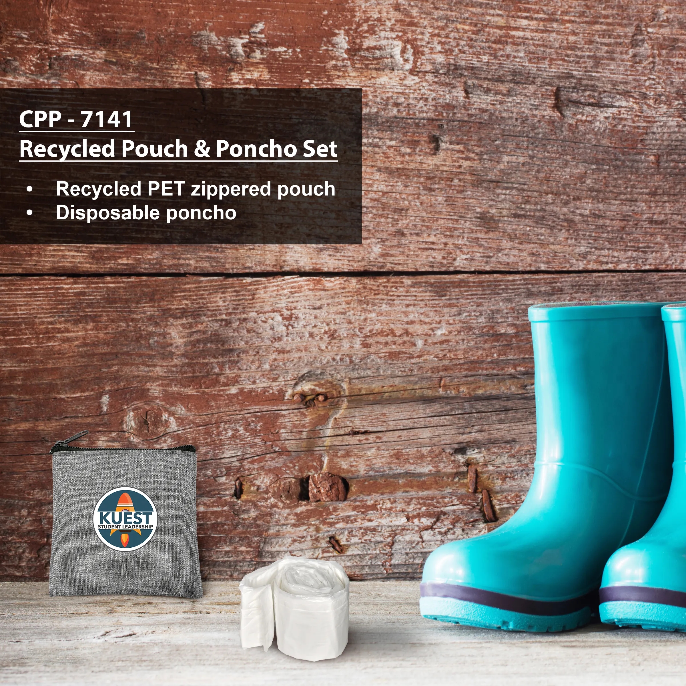 Recycled Pouch & Poncho Set 3