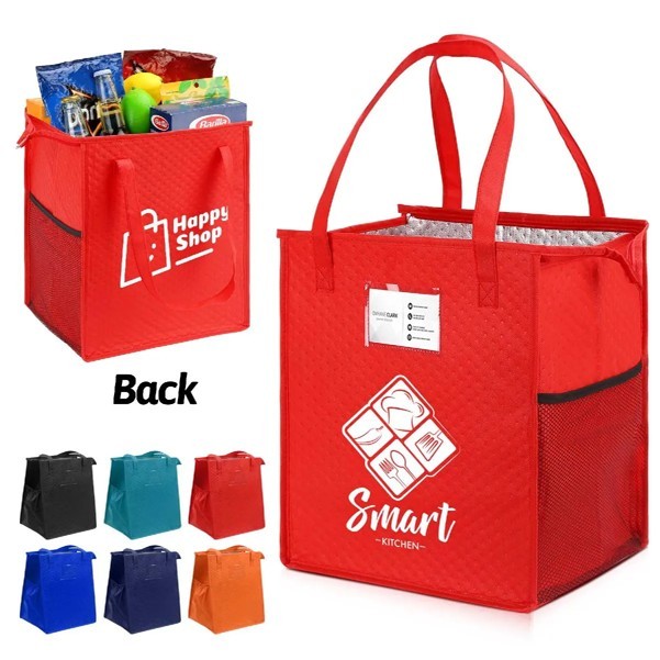 Custom Non Woven Thermal Cooler Bag 13" x 15" x 10" 2