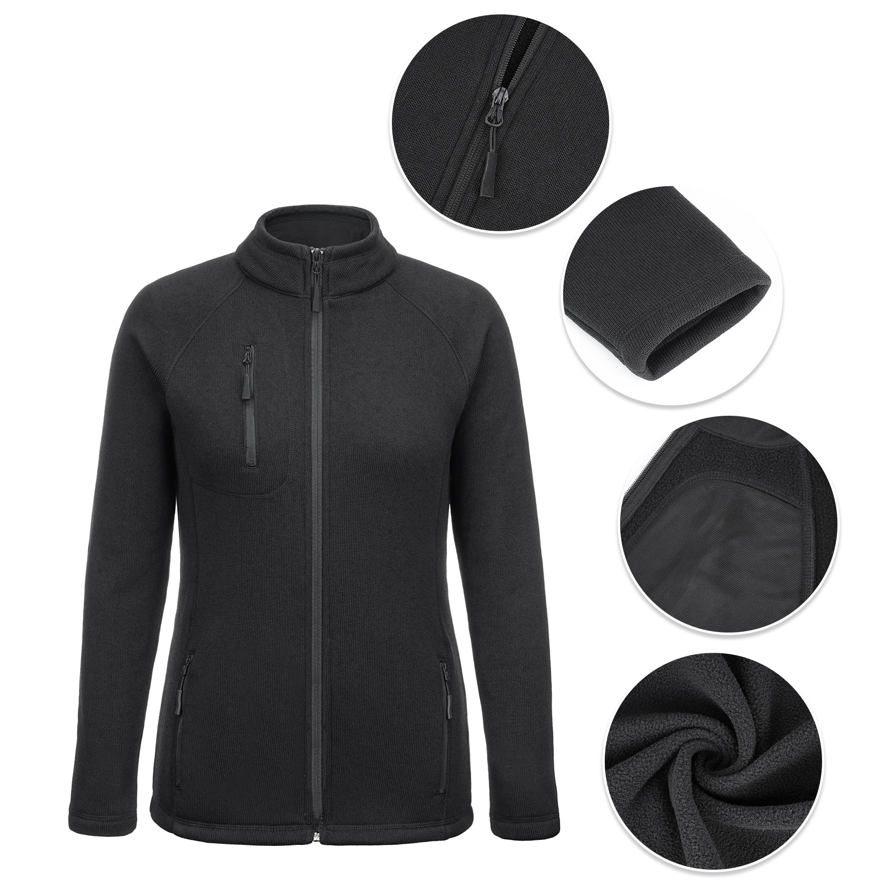 Women's Full Zip Microfleece Brushed Back Jacket 2