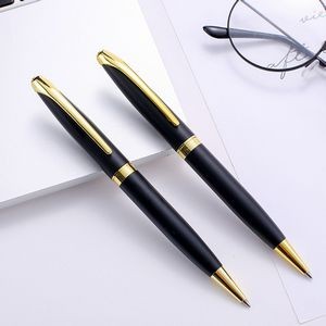 Black Metallic Retractable Cap Ballpoint Pens 5
