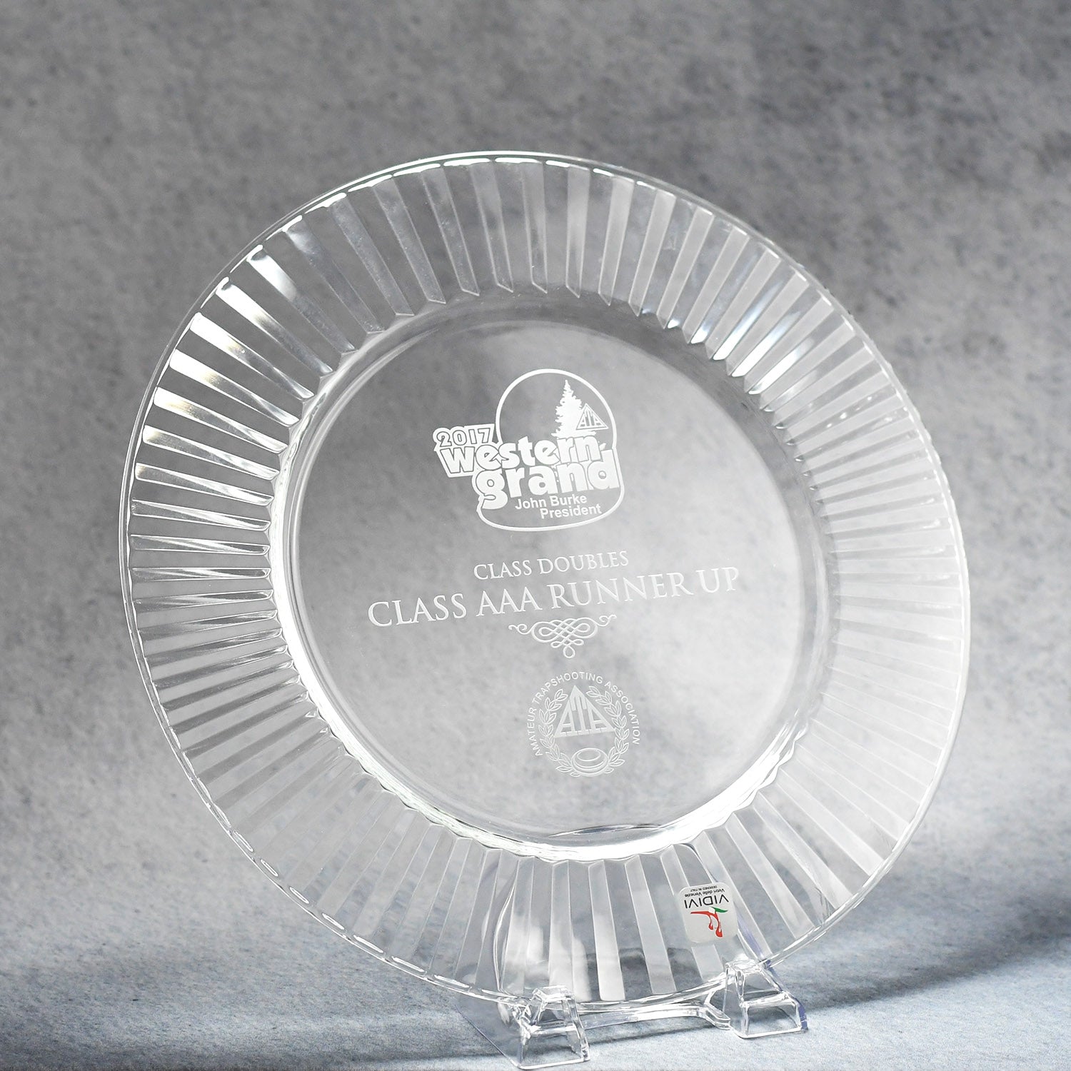 Clear Glass Tray With Fluted Rim 2