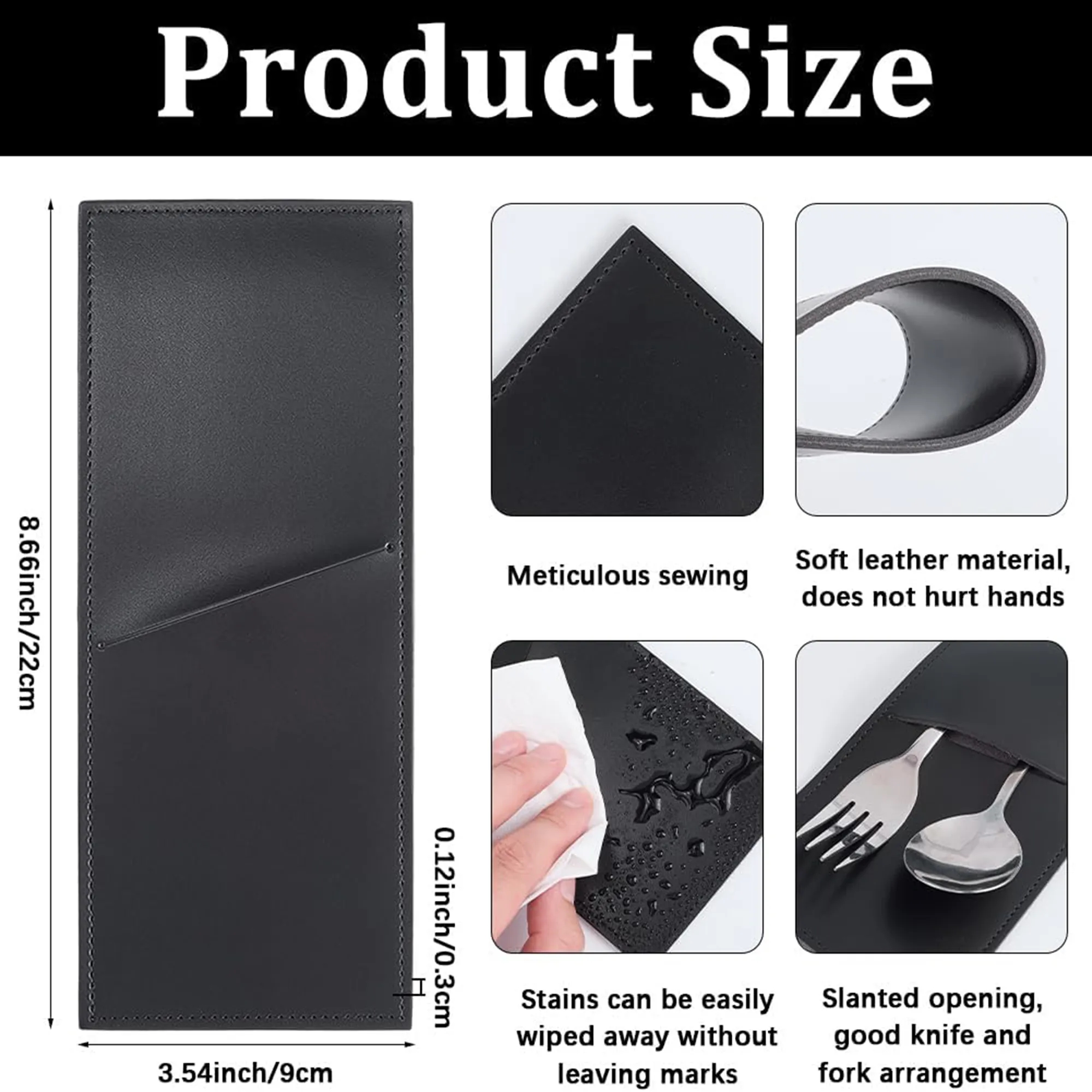 PU Leather Cutlery Storage Pouch 2