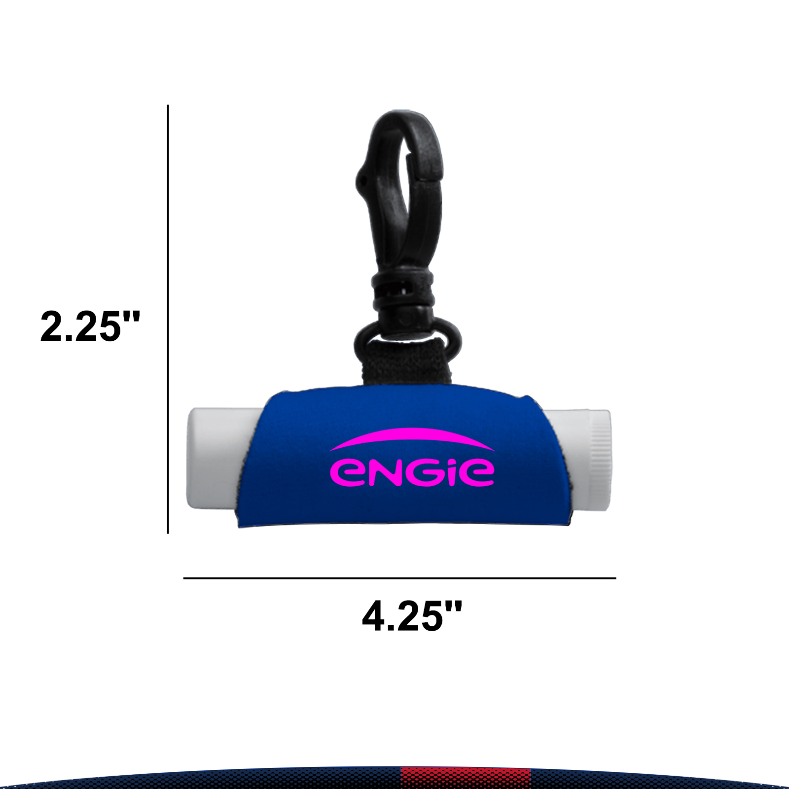 Raleigh Neoprene Swivel Snap Hook Lip Balm Sleeve 4