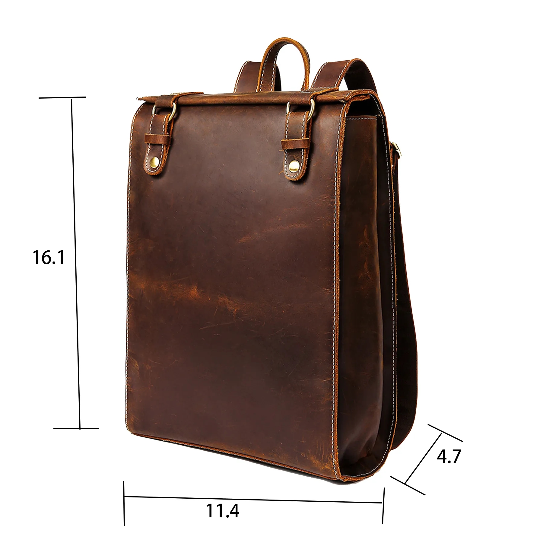 Leather Business Work backpack 2