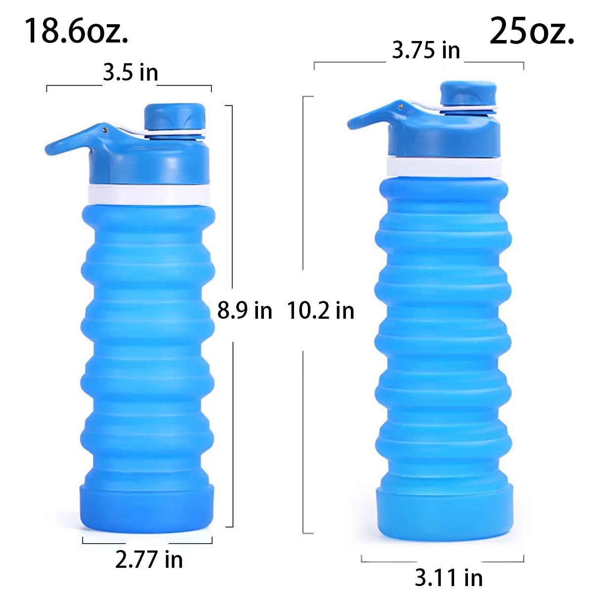 Reusable Leakproof Silicone Collapsible Sports Water Bottle 6