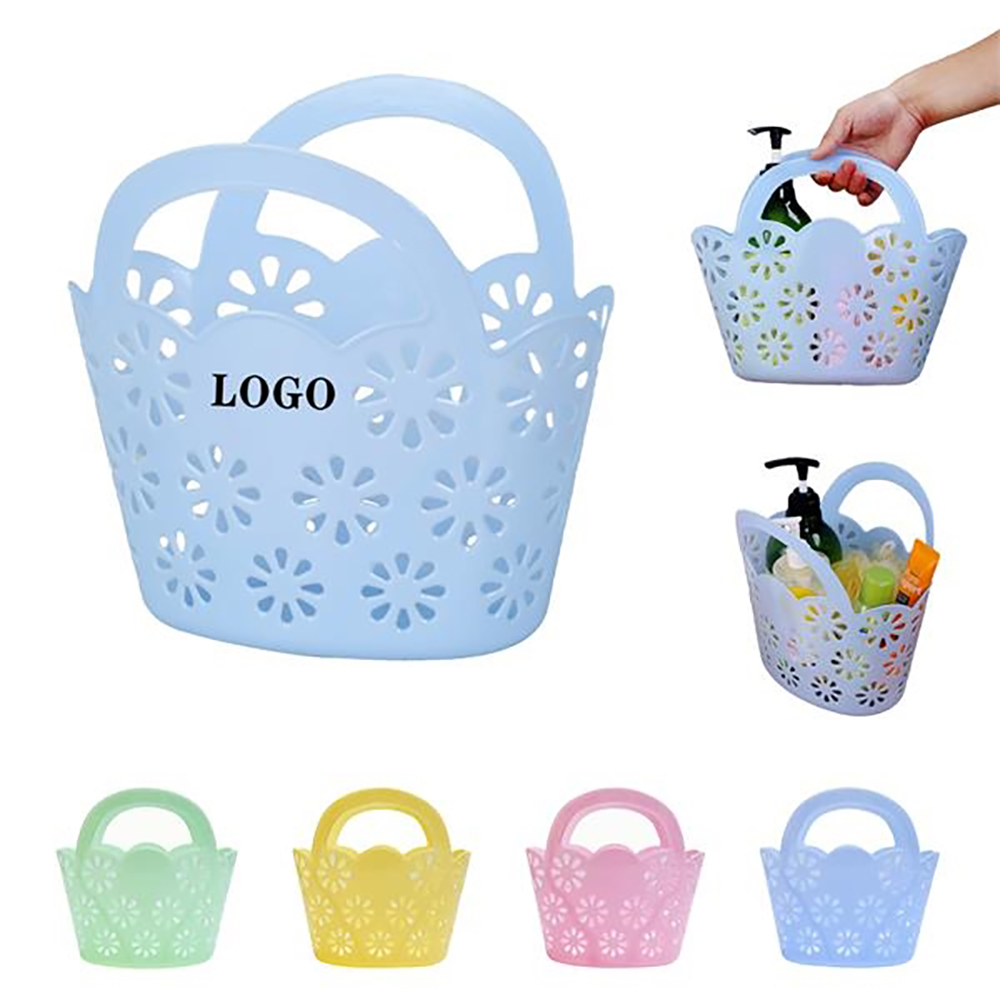 Portable Plastic Storage Basket with Handle 2