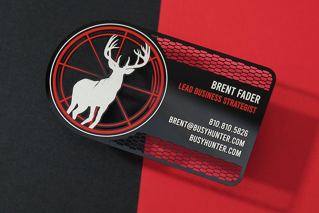 Mirror Black Metal Business Cards 9
