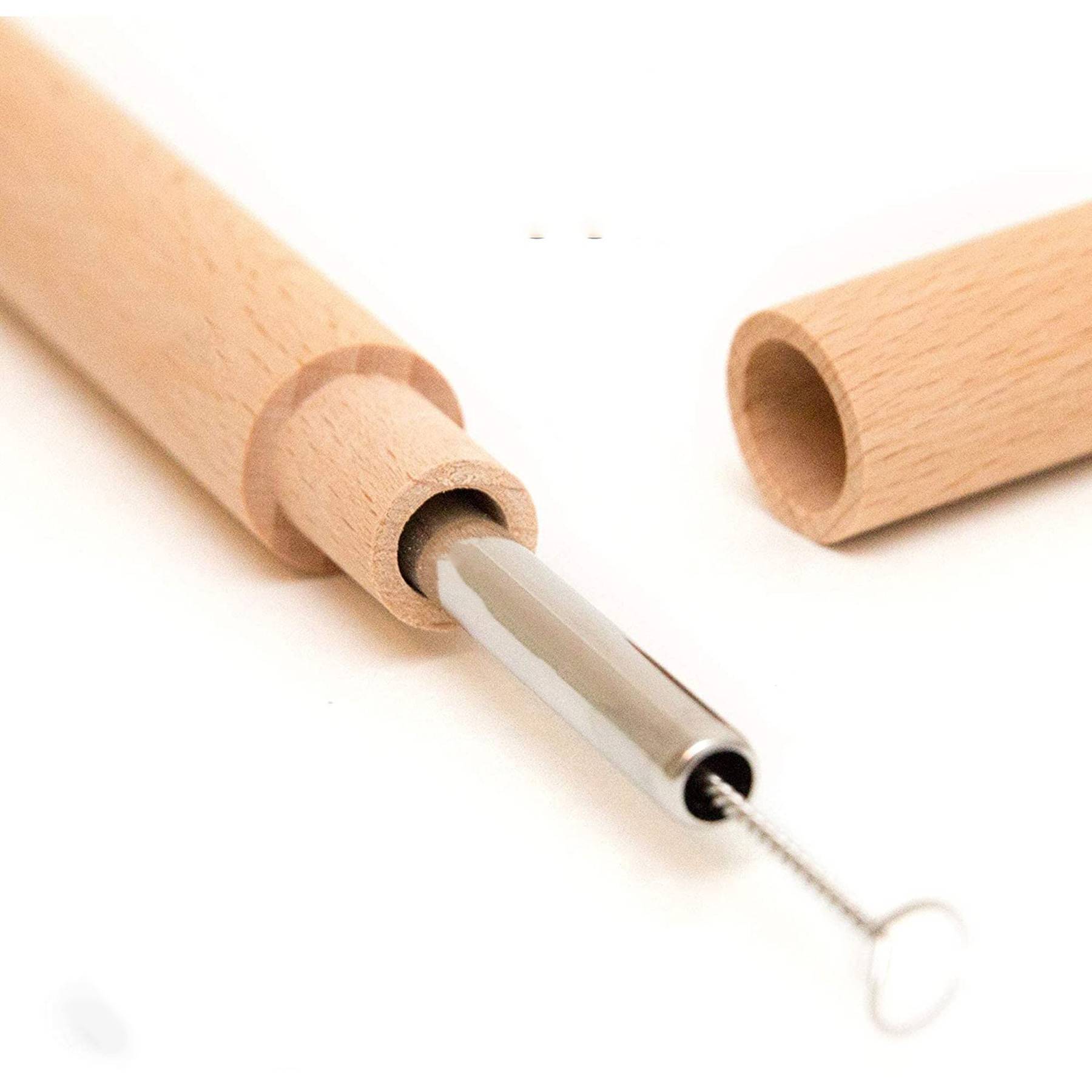 Reusable Straw with Wood Case 2
