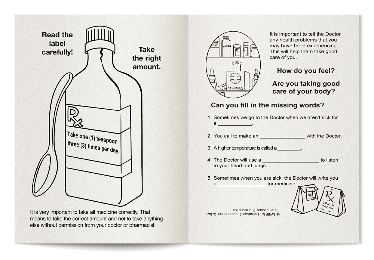 COLORING BOOK - A Visit to the Pharmacy Coloring & Activity Book 5