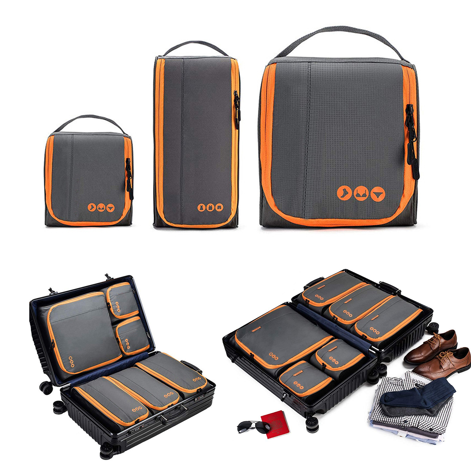 6 Sets Packing Cubes for Suitcases 1