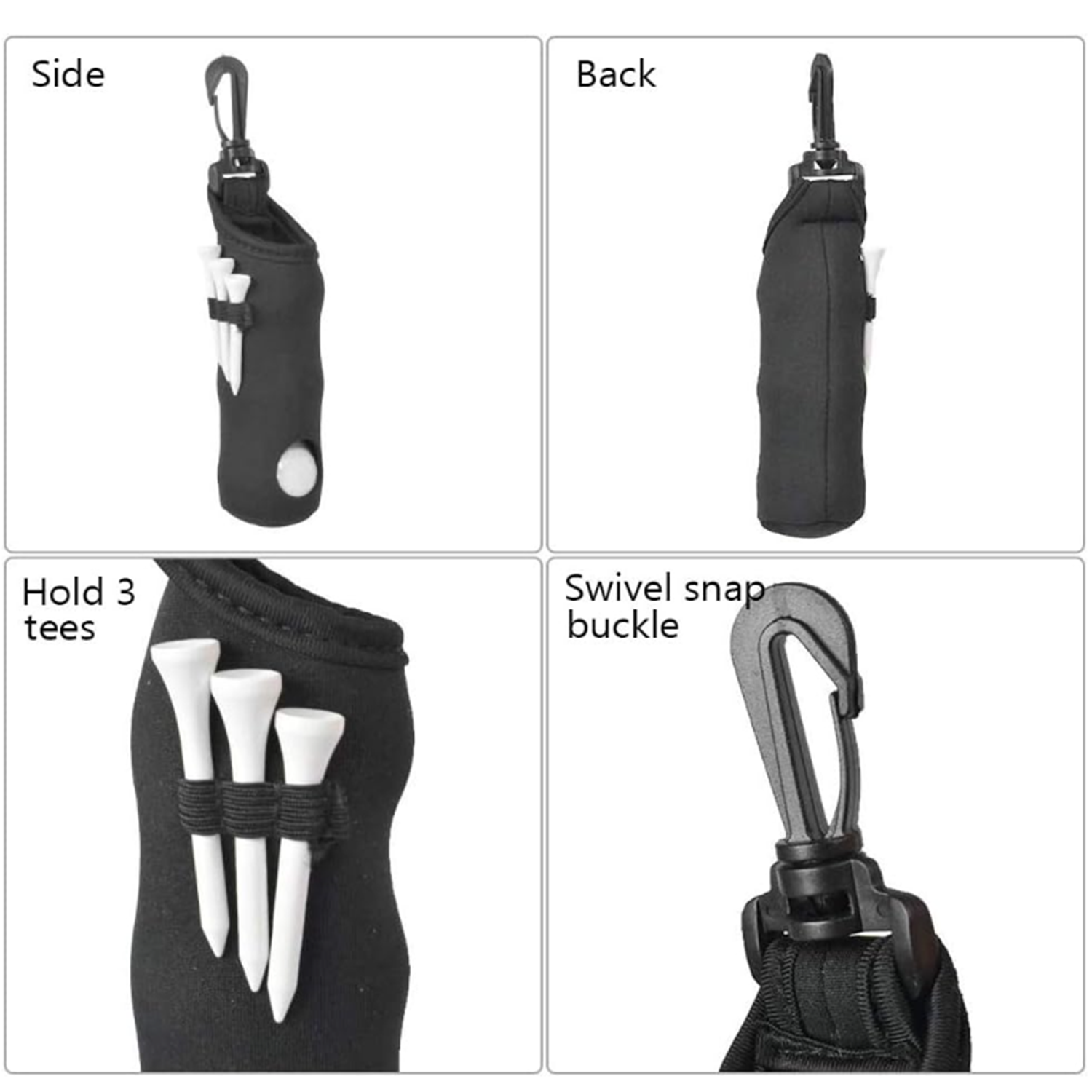 Portable Storage Bag With Golf Ball 3 Tees 3