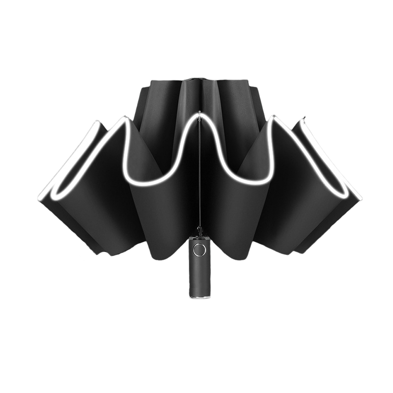Travel Automatic Reverse Umbrella with Light Reflection 8