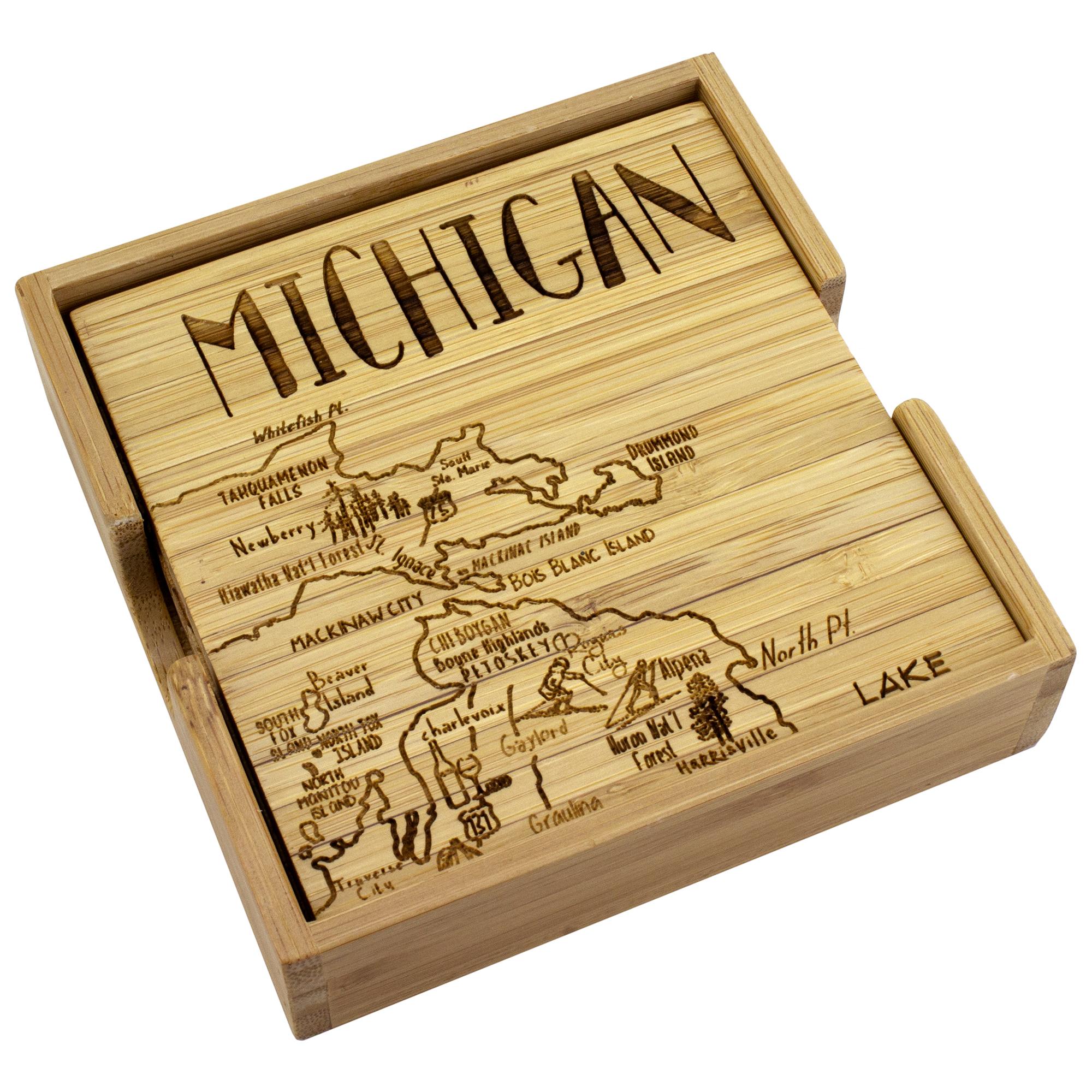 Michigan Puzzle Coaster Set 13