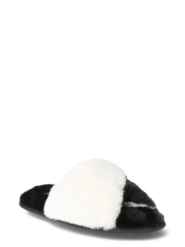 Chic Women's Two Toned Crossband Slippers 11