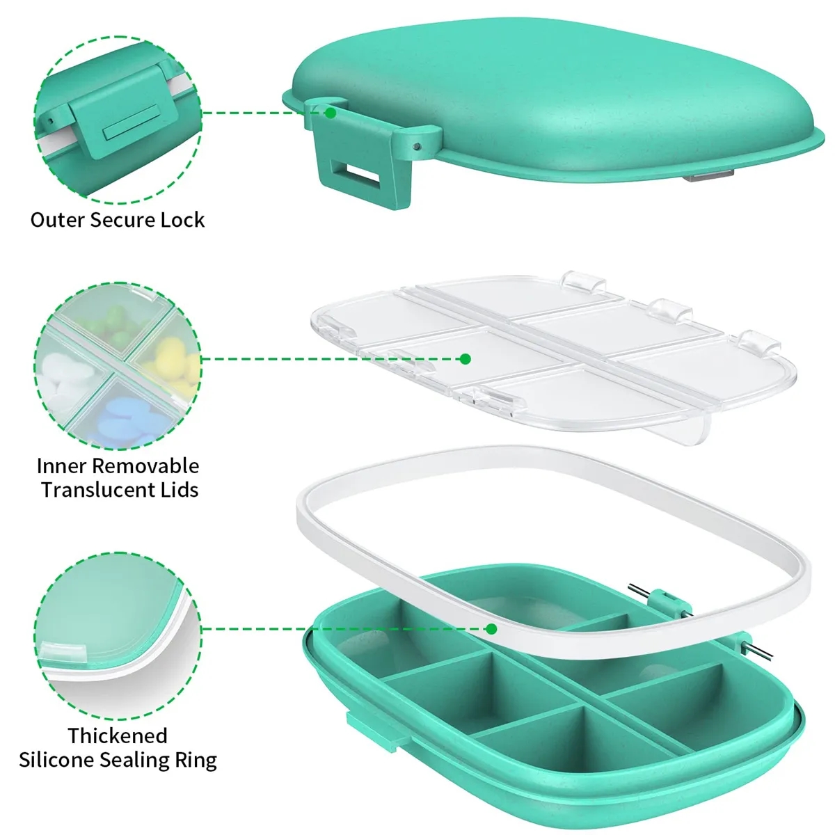 8 Compartments Pill Case 4