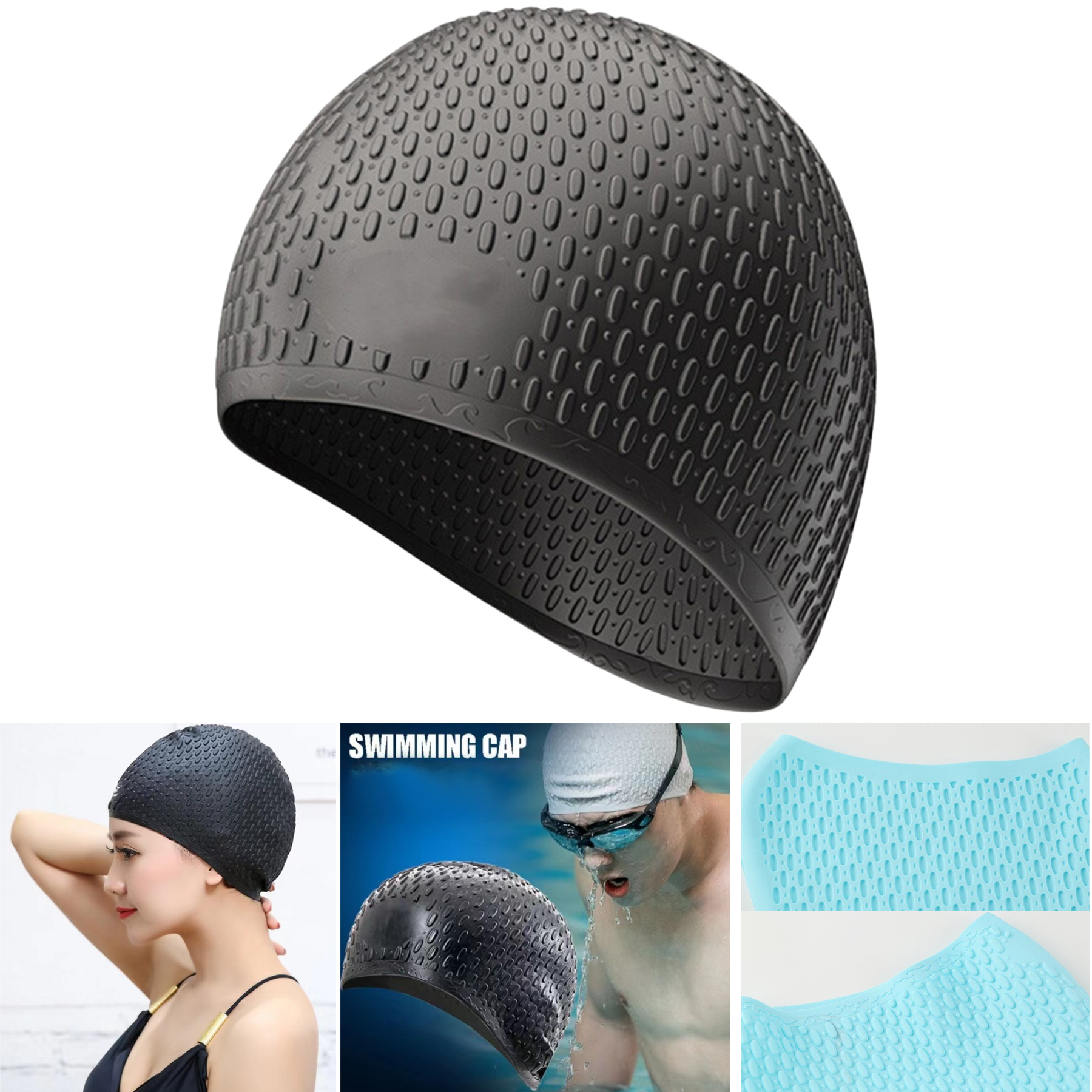 Soft Long Hair Swim Cap 3