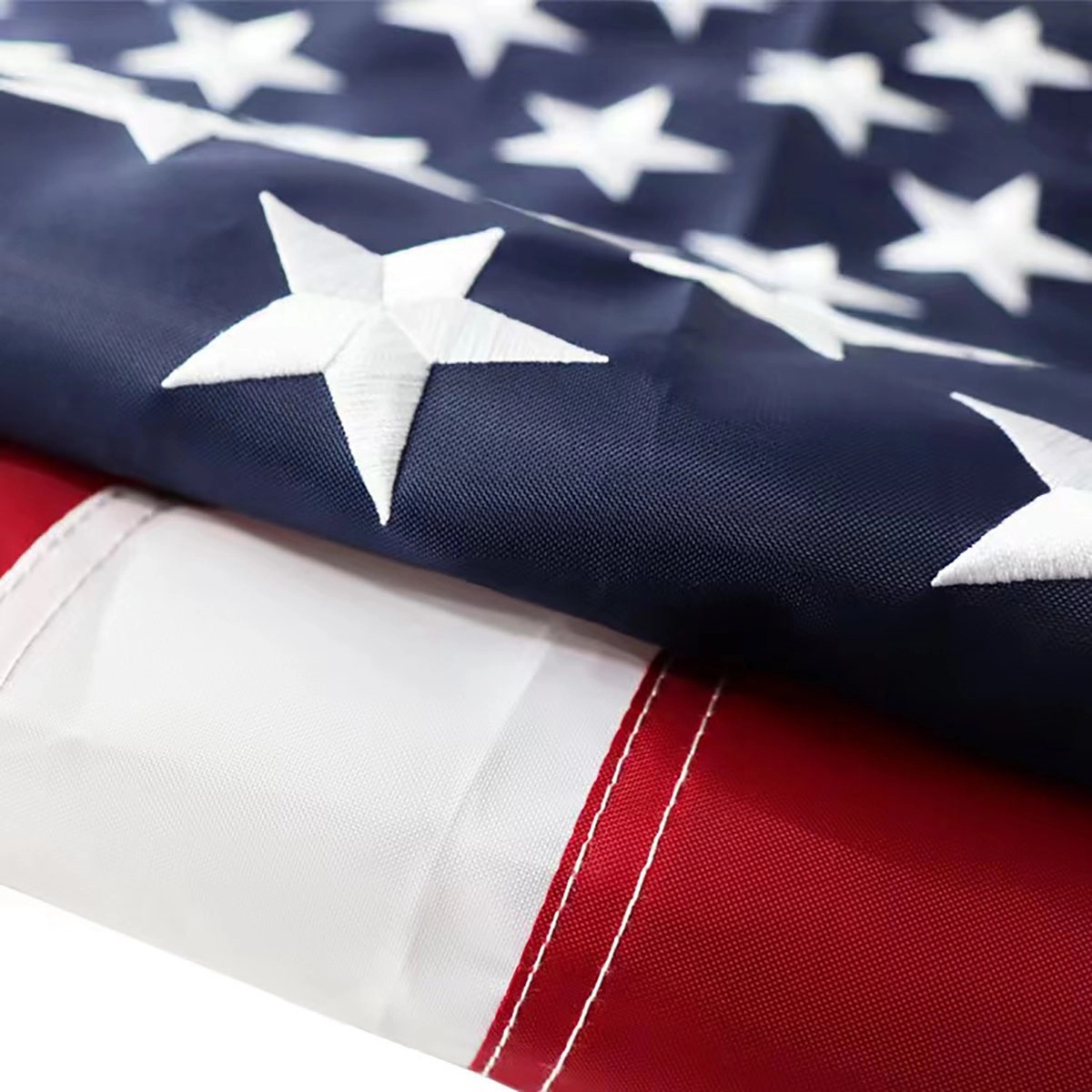 American Flag With Embroideried Stars 2
