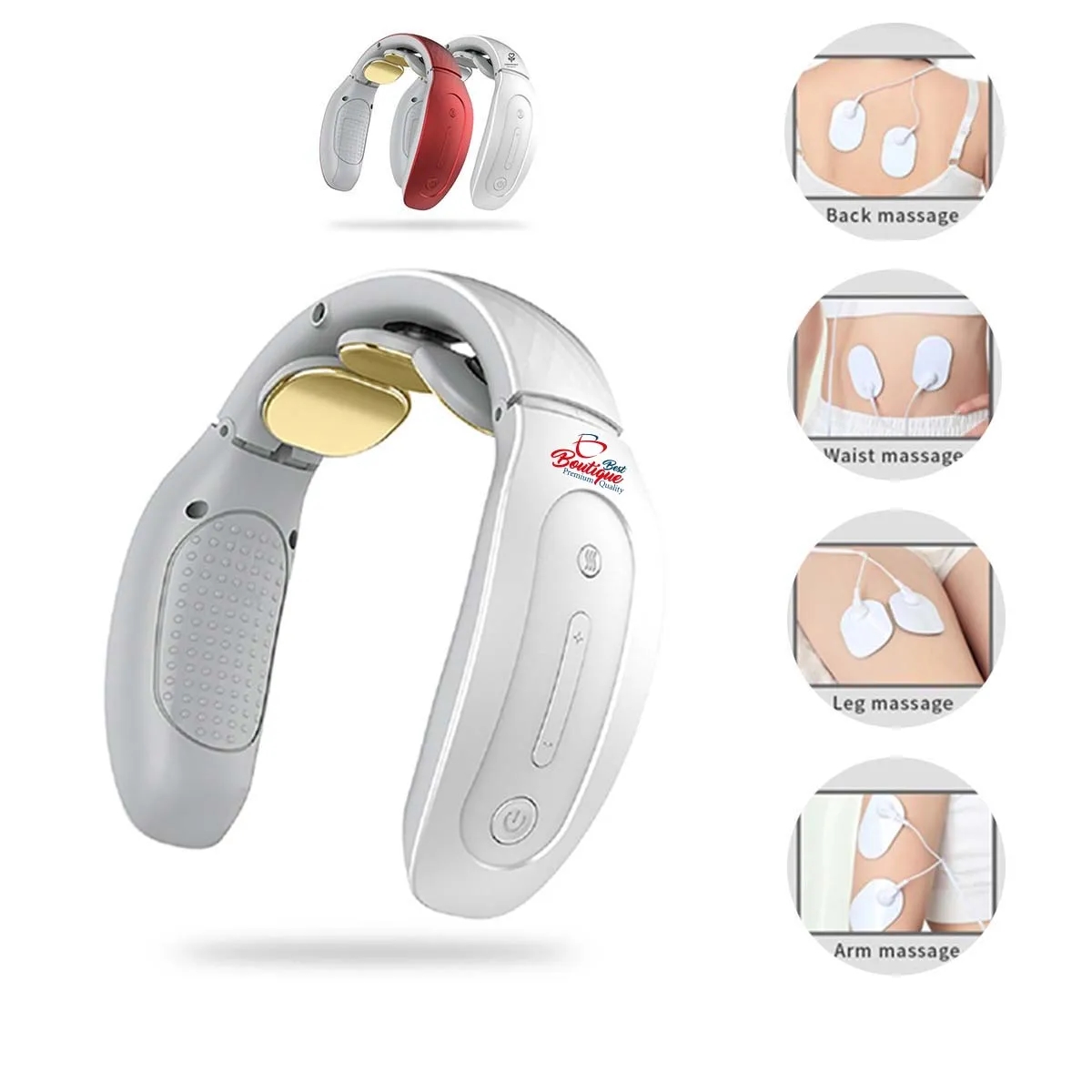 USB Charge Hot Compress 3D Neck And Shoulder Massager 3