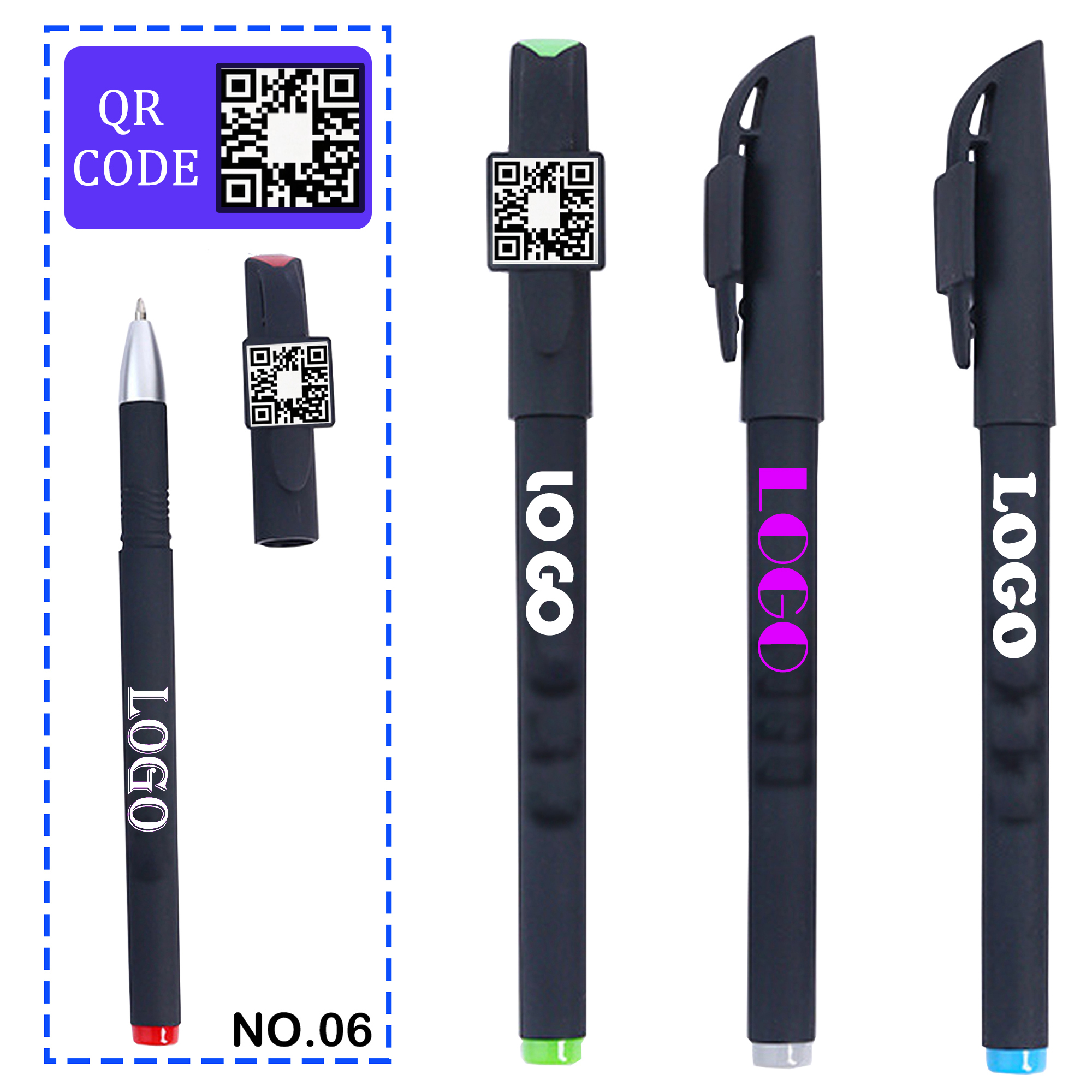 Skin-friendly ballpoint pens with QR codes 2