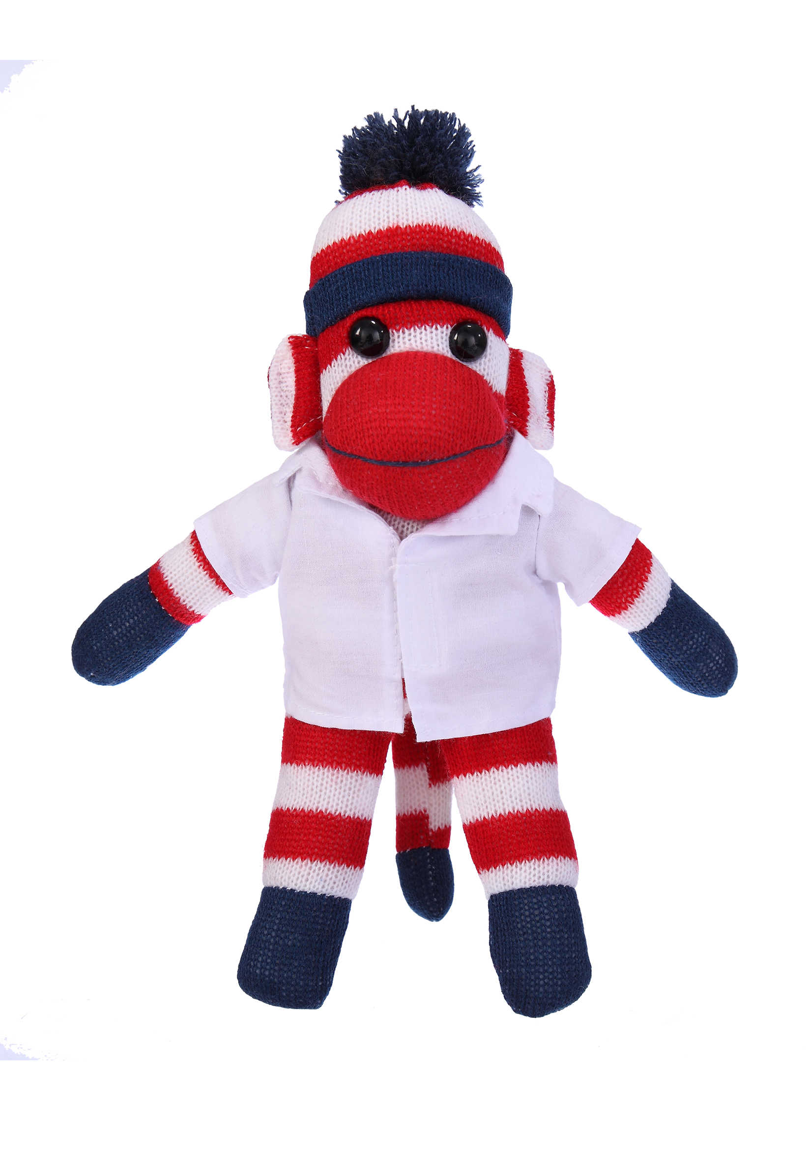 Patriotic Sock Monkey in Doctor Jacket 1