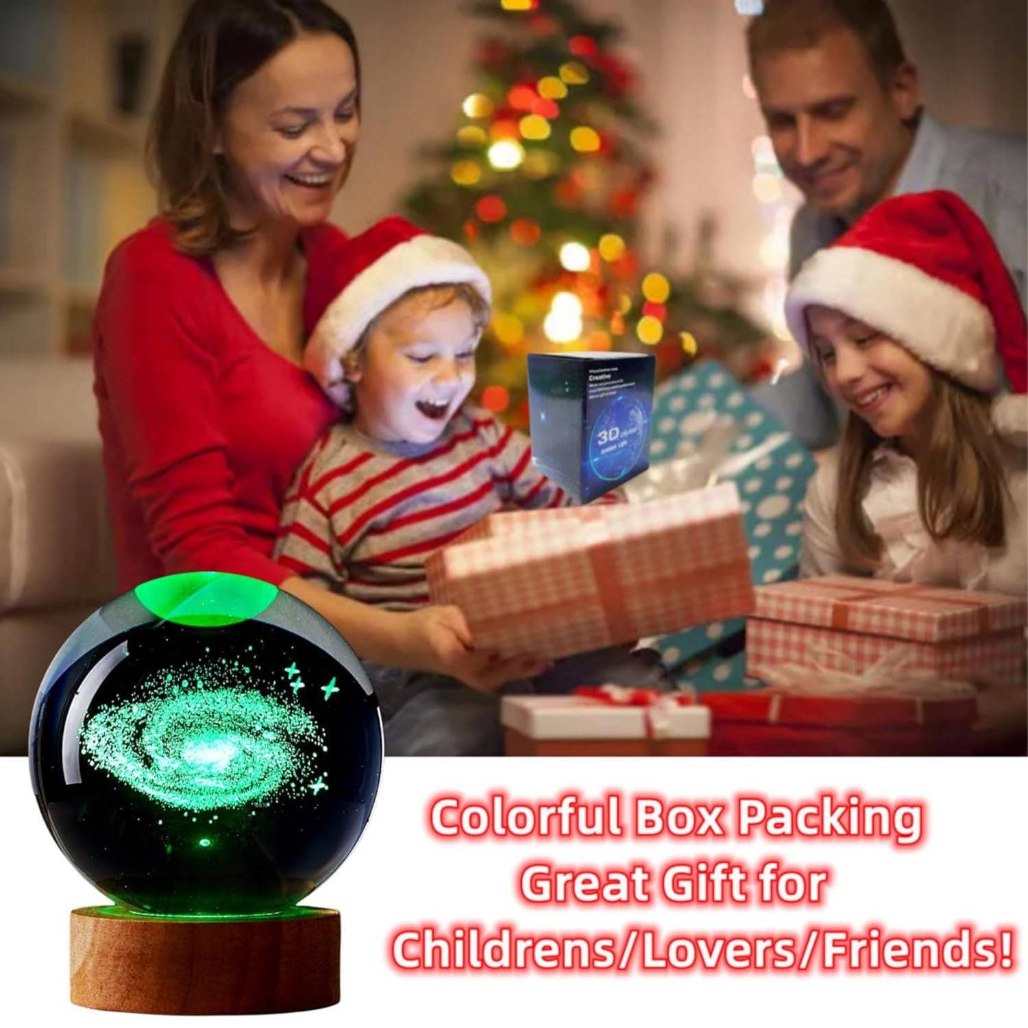 Bluetooth-Enabled Crystal Night Light with Solid Wood Base 3