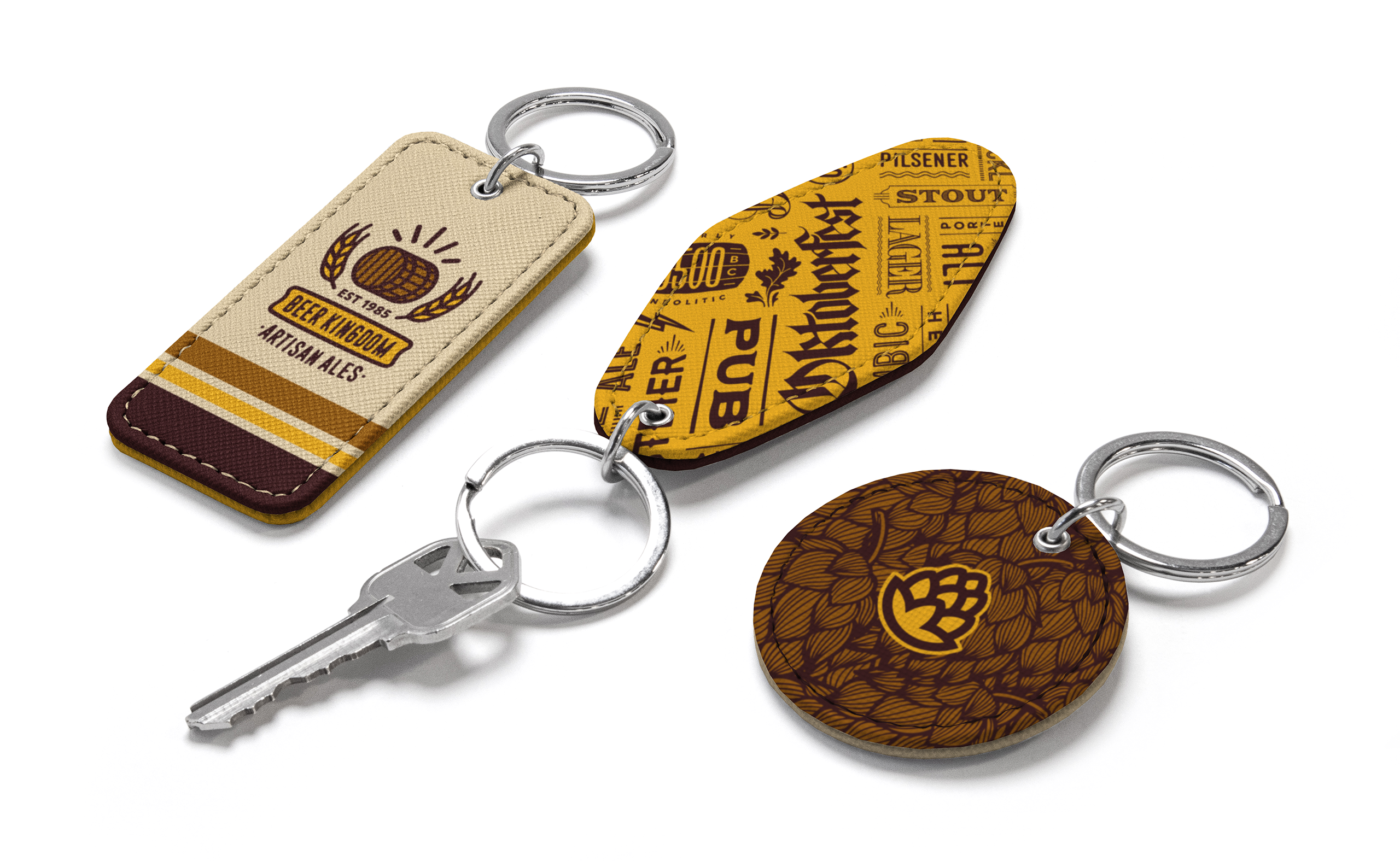 LVL Vegan Leather Motel Keychain