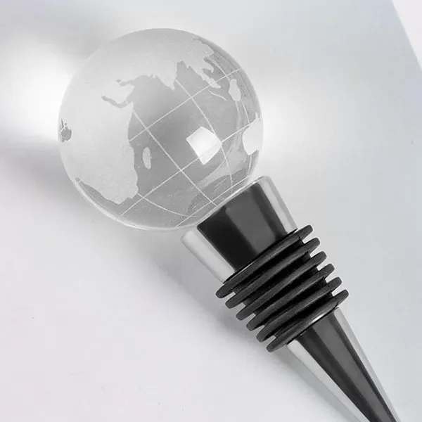 Crystal World Globe Wine Bottle Stopper 5