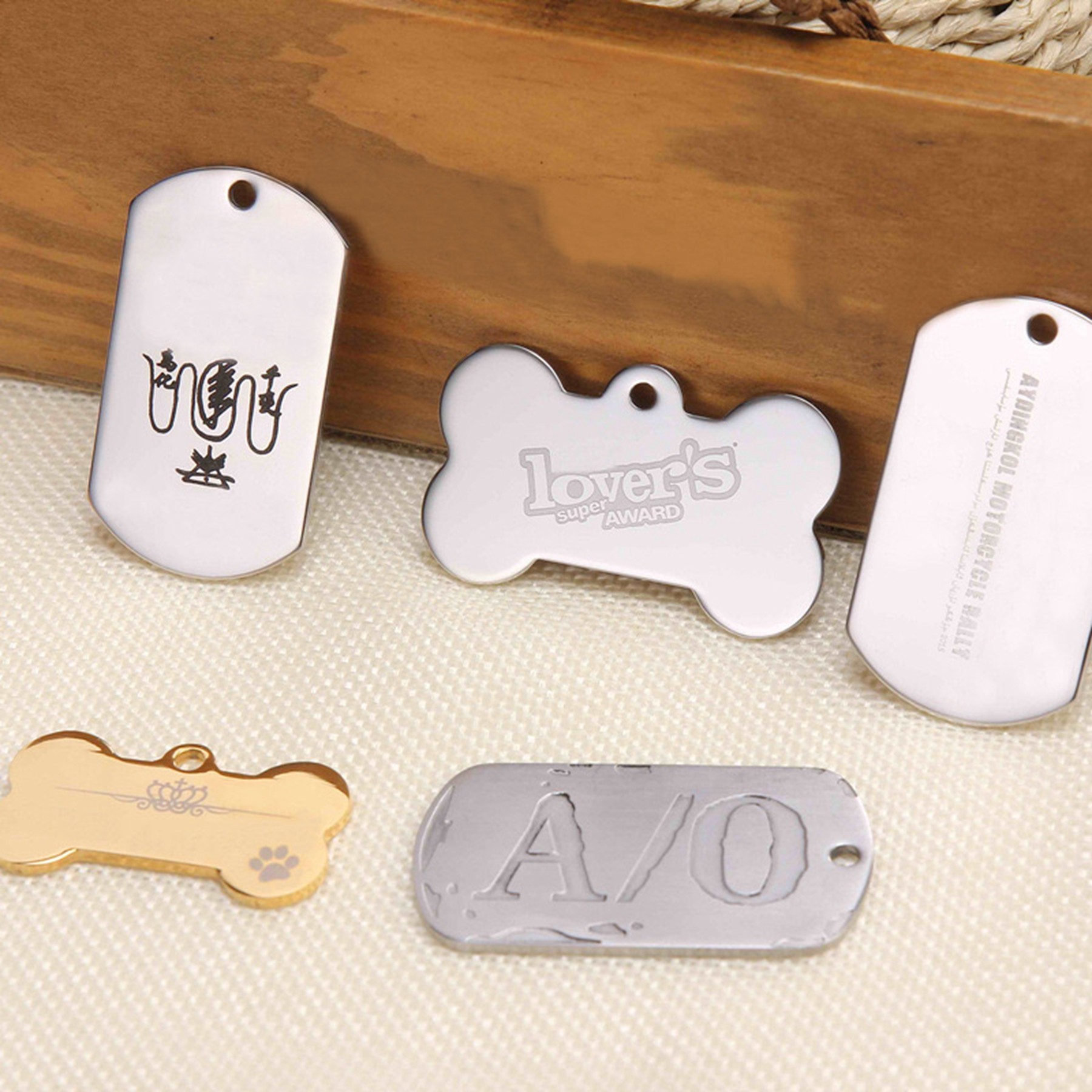 Stainless Steel Dog Tag Titanium Steel Military Tag 6