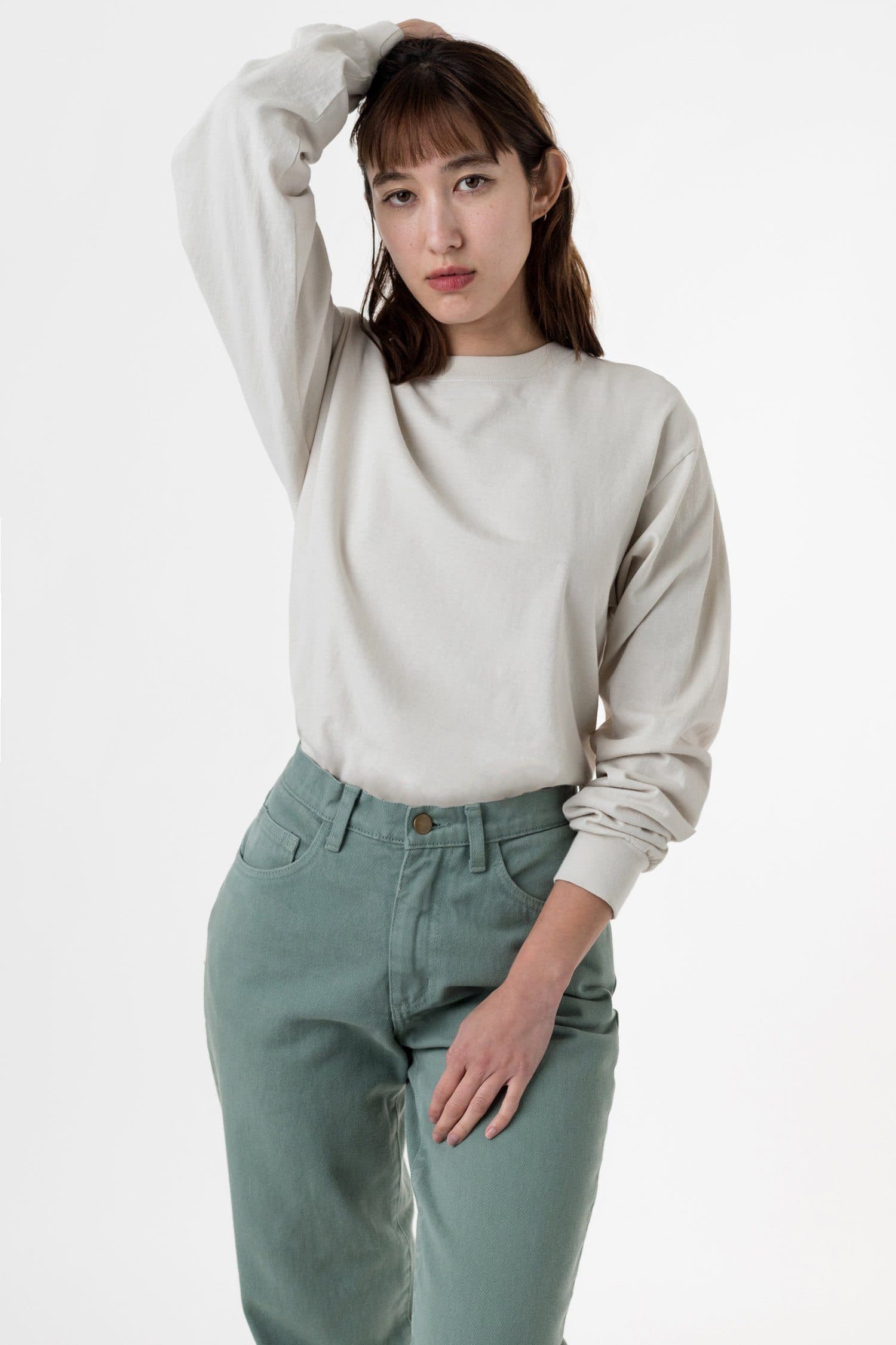 6.5 OZ L/S GARMENT DYE T-SHIRT 44