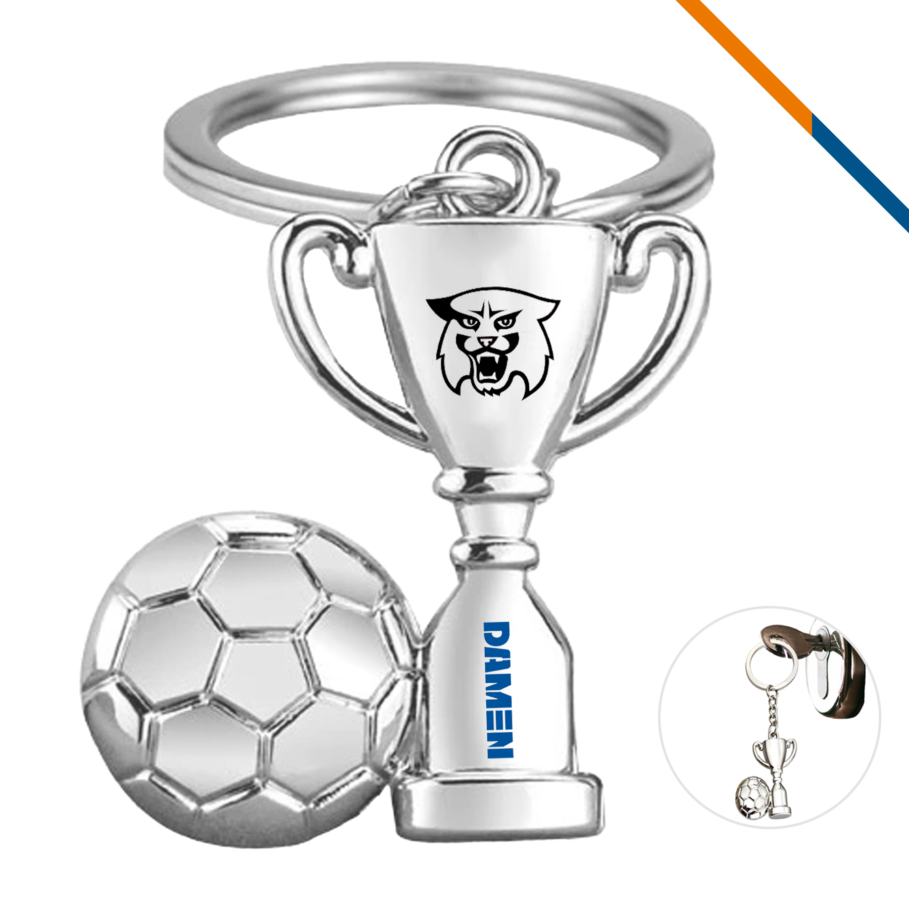 I-Win Soccer Trophy Keychain 2