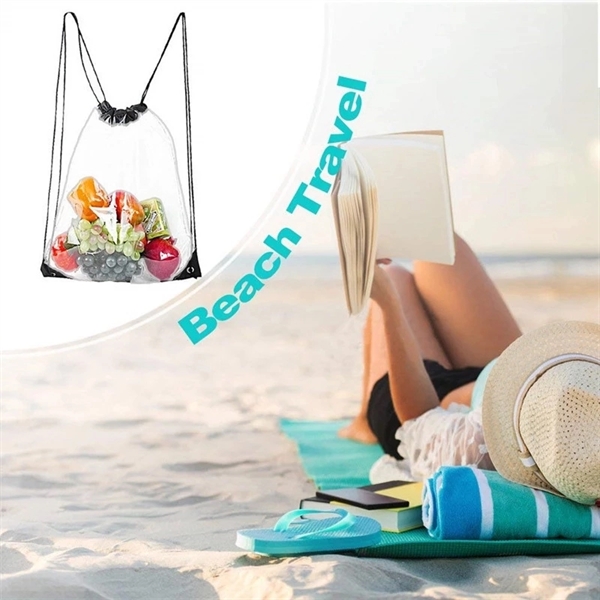 Transparent PVC Drawstring Bag 1