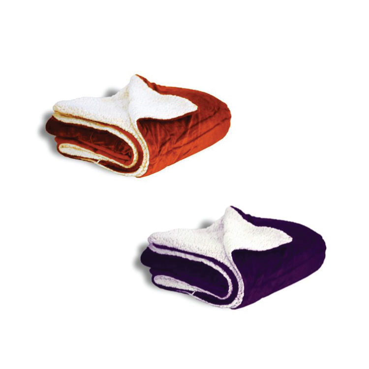 Micro Mink Sherpa Blanket - Blank - Plum and Sienna Only 4