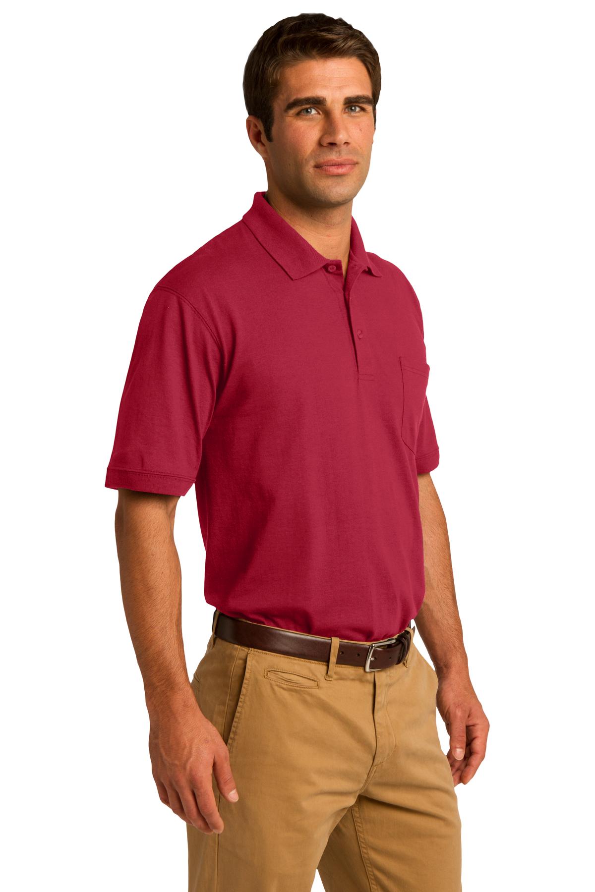 Port & Co Core Blend Jersey Knit Pocket Polo. KP55P 22