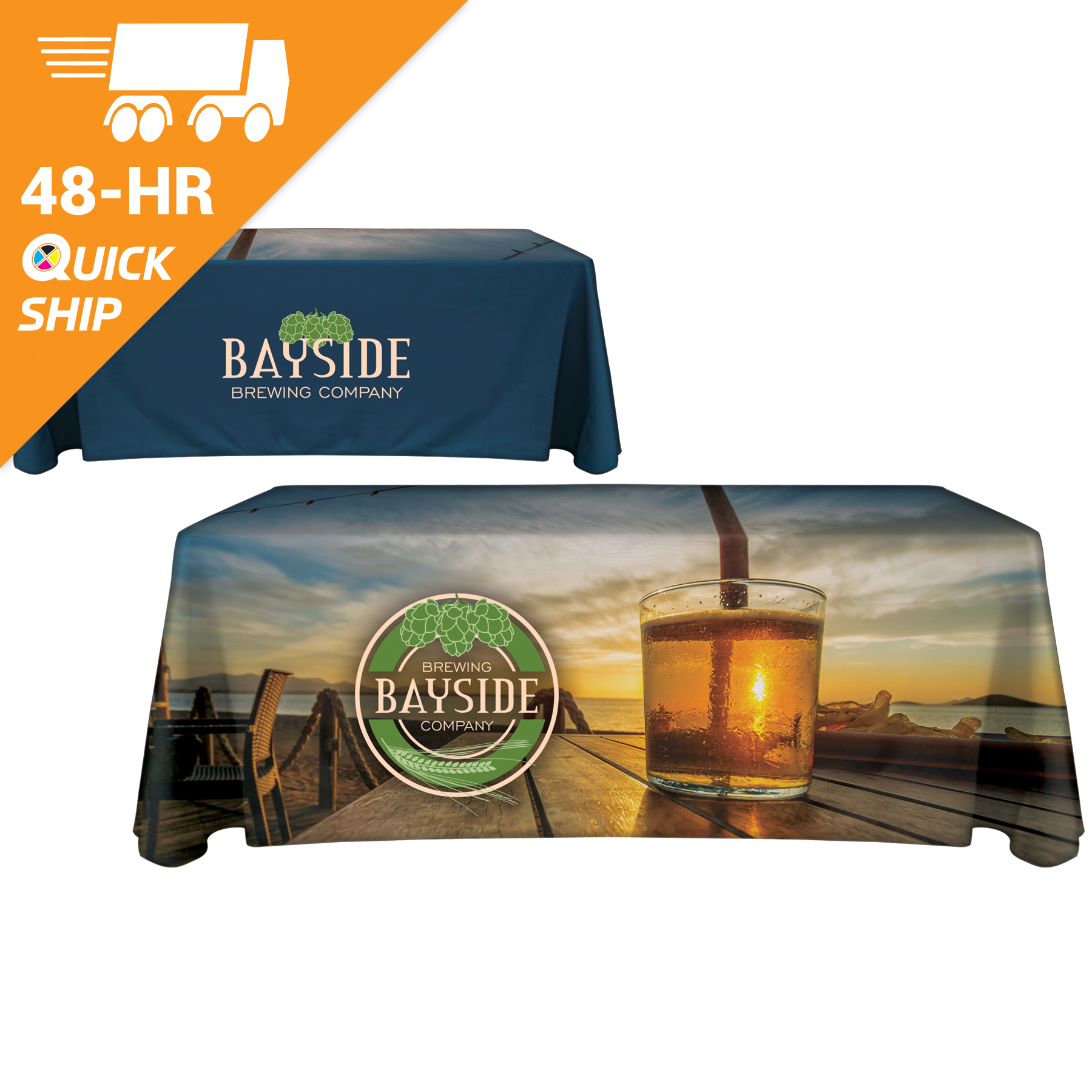 48 - Hour 6' Custom Throw Style Table Cover 10
