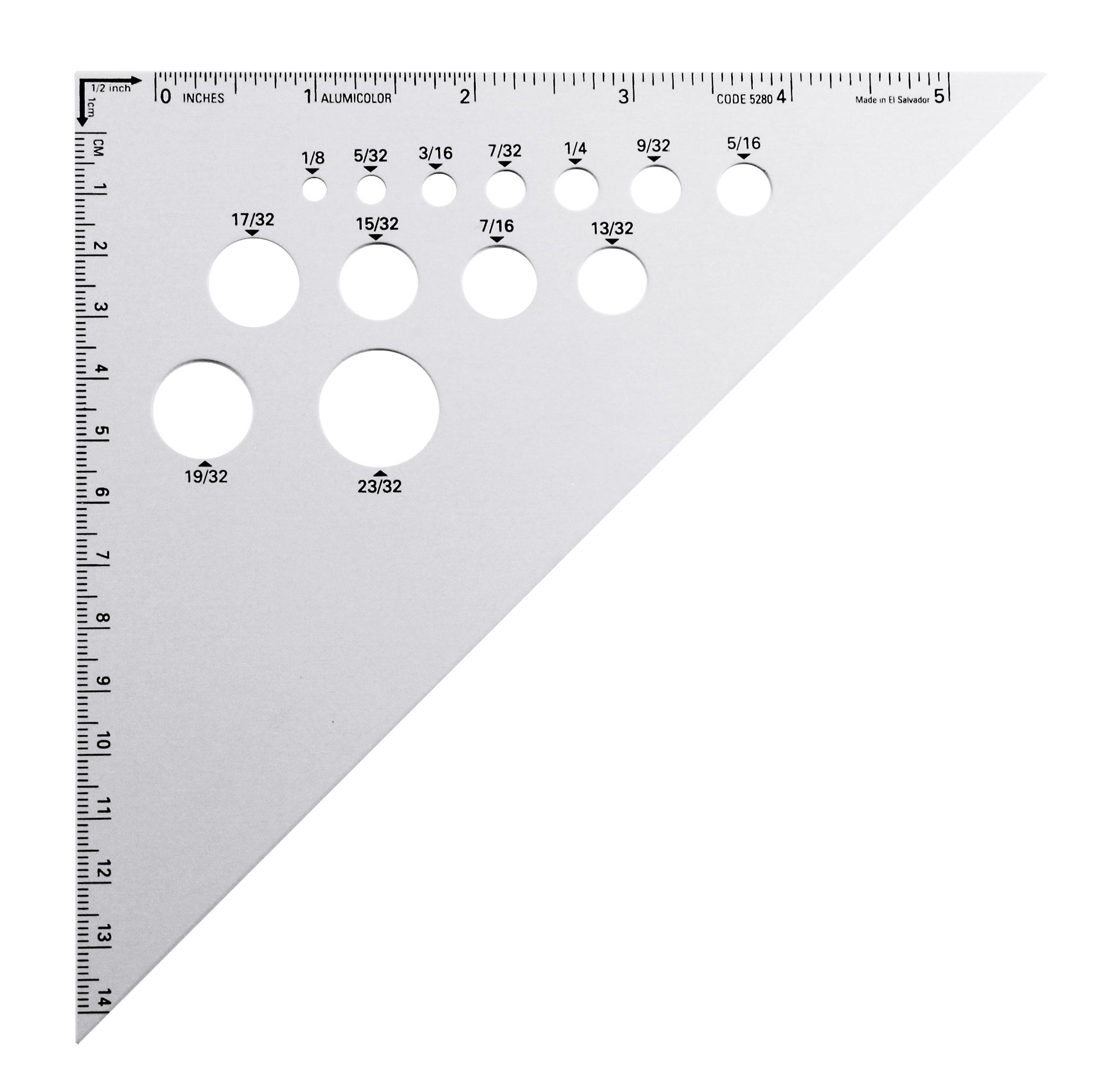 6" 45/90 degree Aluminum Drafting Triangle 2