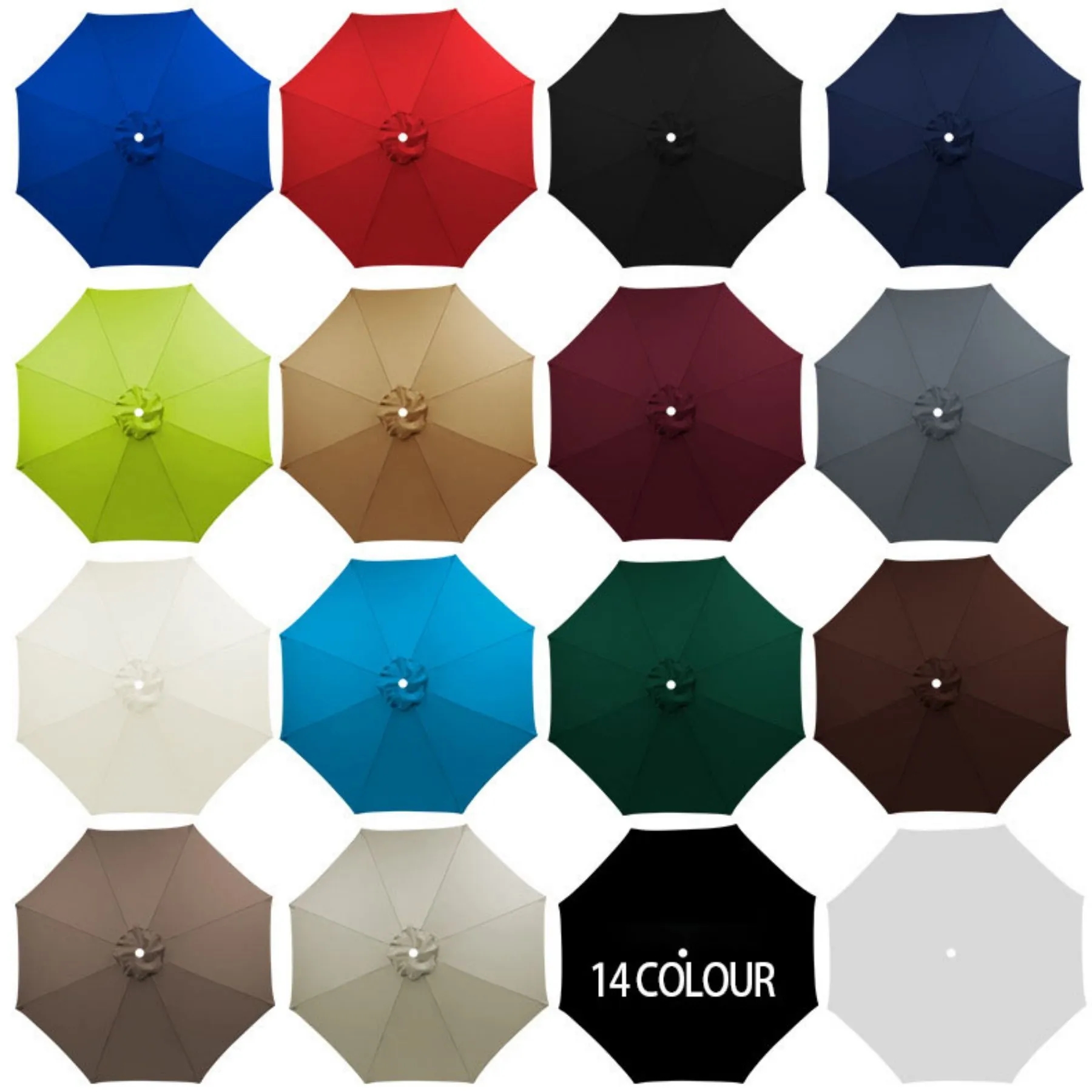 Covers 9ft Market Patio Umbrella Canopy - 8 Ribs 4