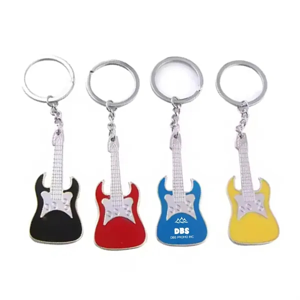 Guitar-Shaped Keychain
