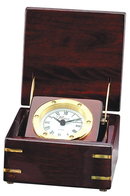 Rosewood Piano Finish Box Clock 2