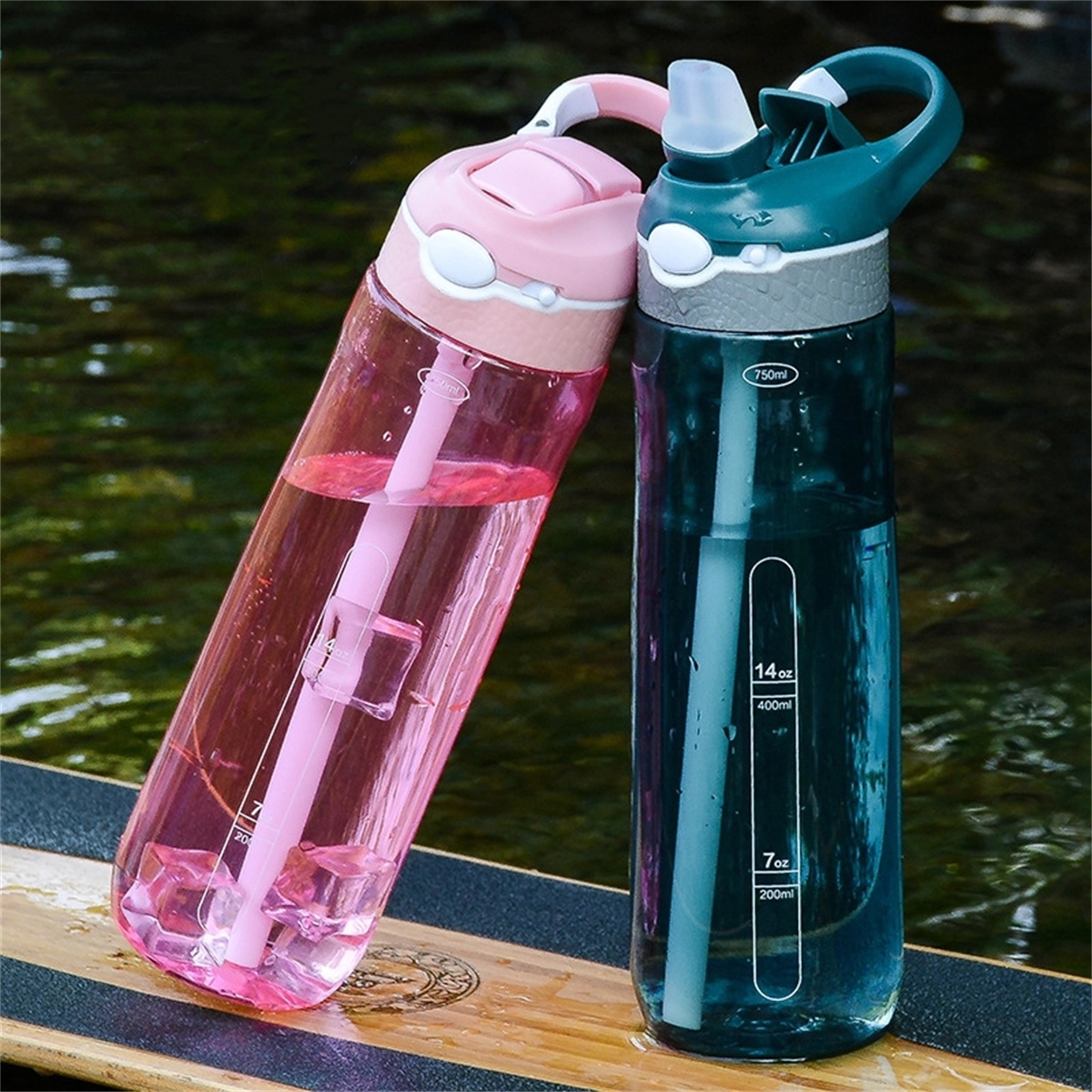 Water Bottle with Straw 27 oz 6