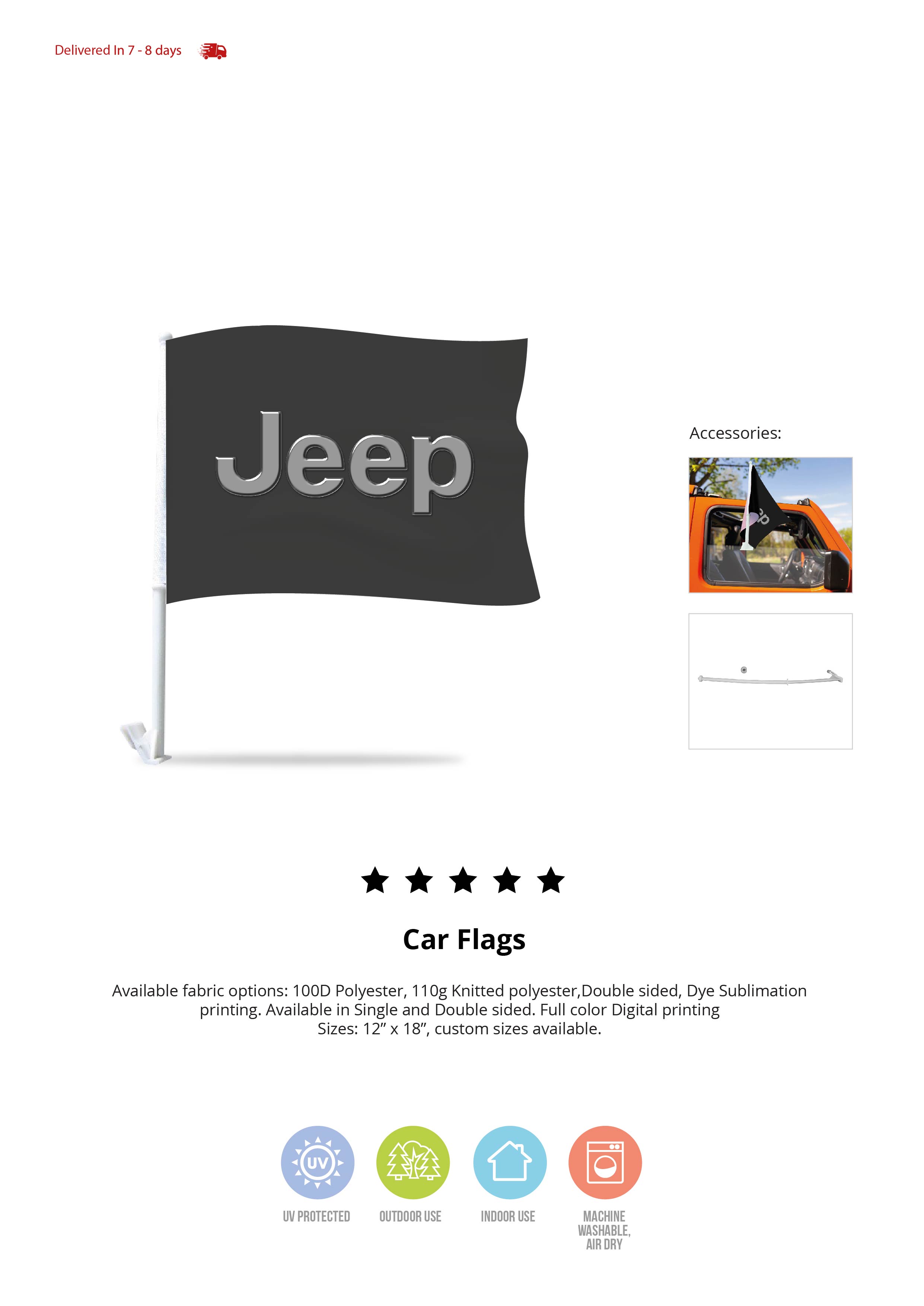 Car Flag Double Sided (12" x 18") 6