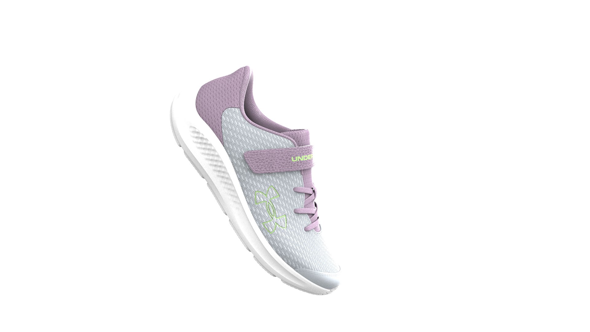 UA Pursuit 3 AC Big Logo Girls' Pre-School Running Shoes 2