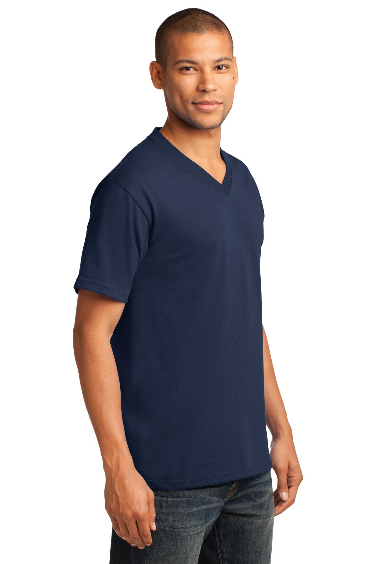 Port & Co Core Cotton V-Neck Tee. PC54V 25