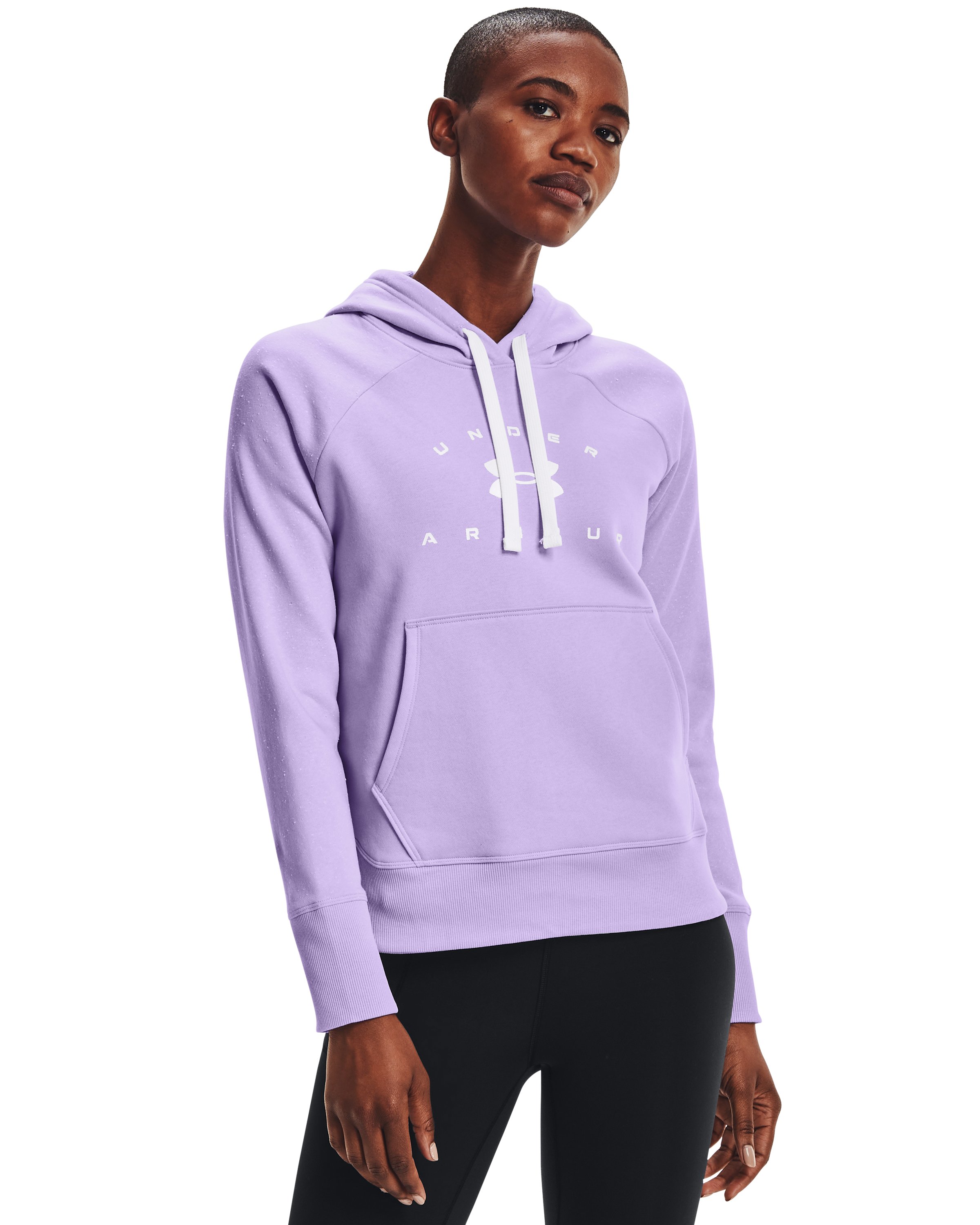 Women's UA Rival Fleece Wordmark Hoodie, custom hoodie or sweatshirt with logo imprint 6