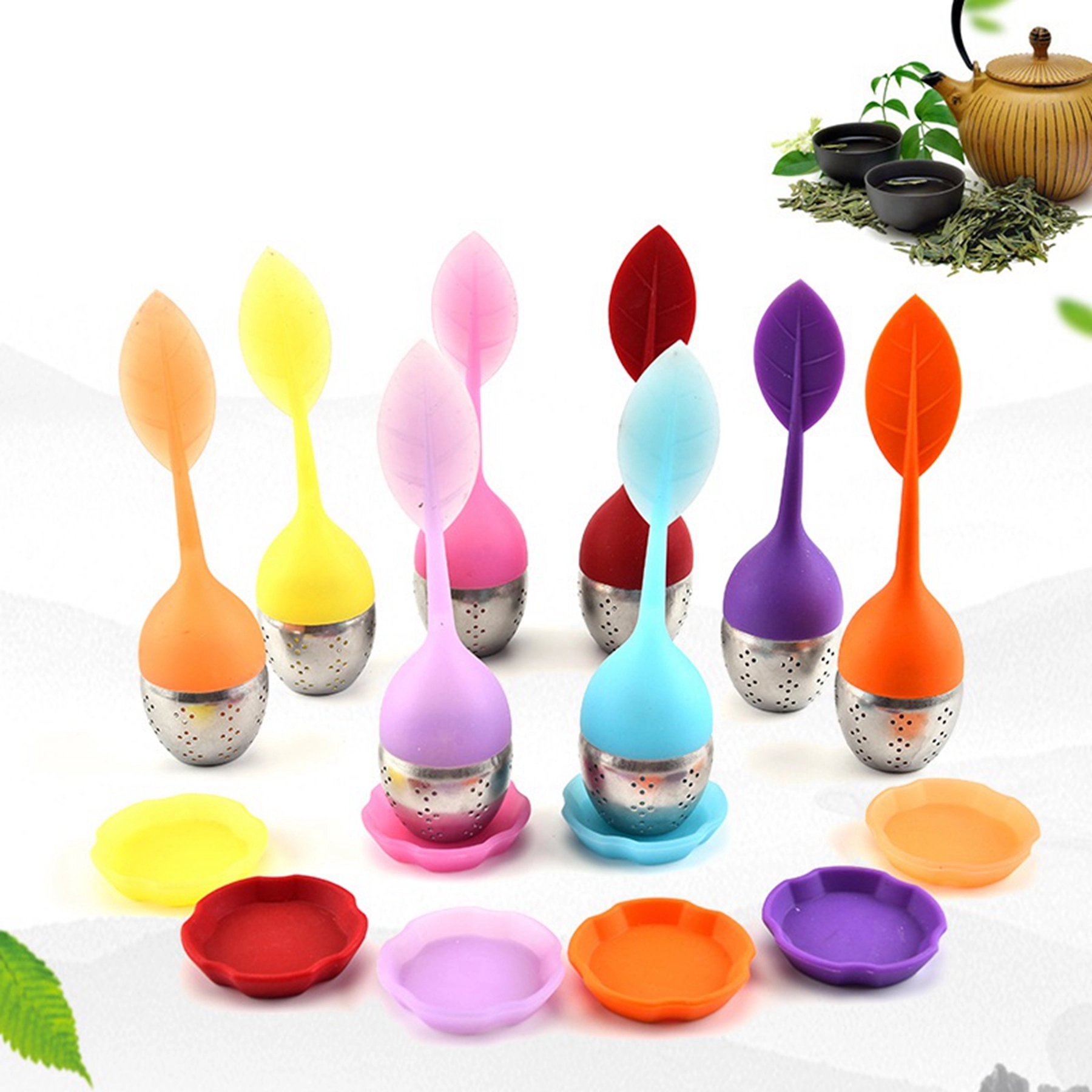 Leaf shape silicone Tea infuser 3