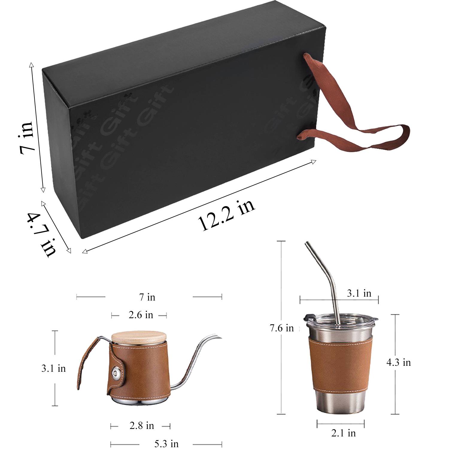 Stainless Steel Hand Brewer Coffee Set w/ Box 2